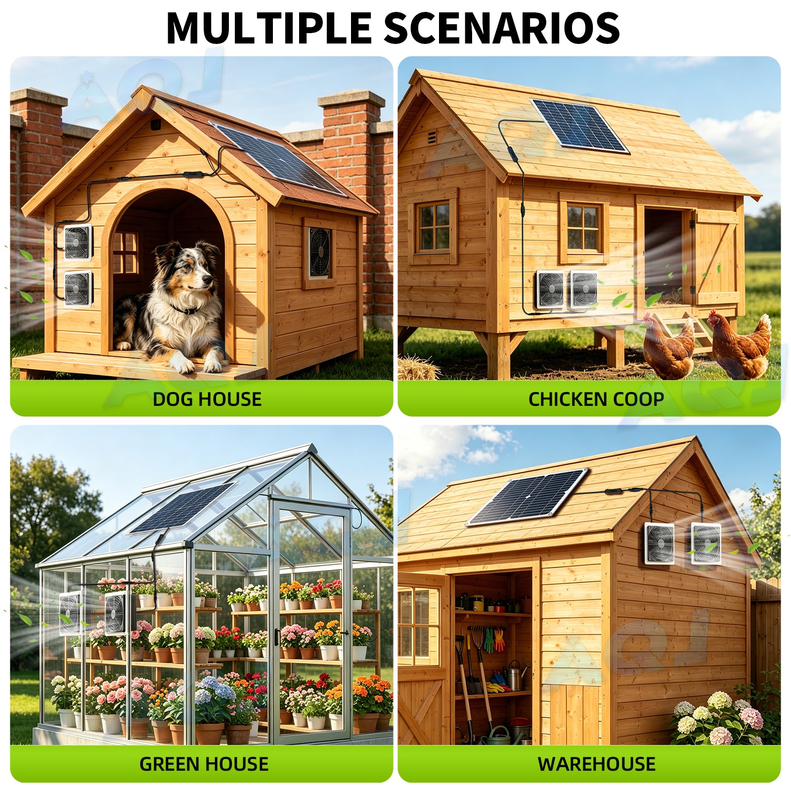 High-efficiency Monocrystalline Silicon Fan kit, with Dual IP57 Waterproof Fans