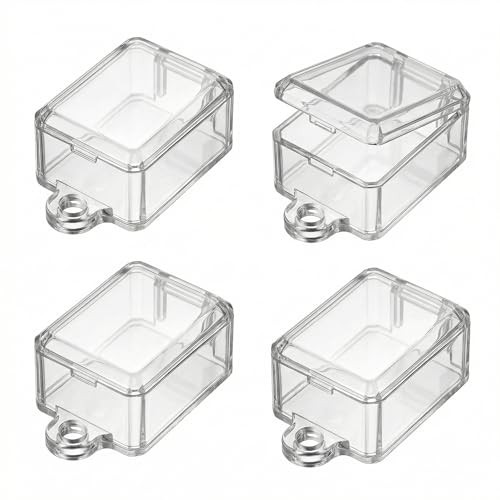 4 Pcs Push Button On-Off Cover, Clear Hinged Guard for Boat Toggle, Anti
