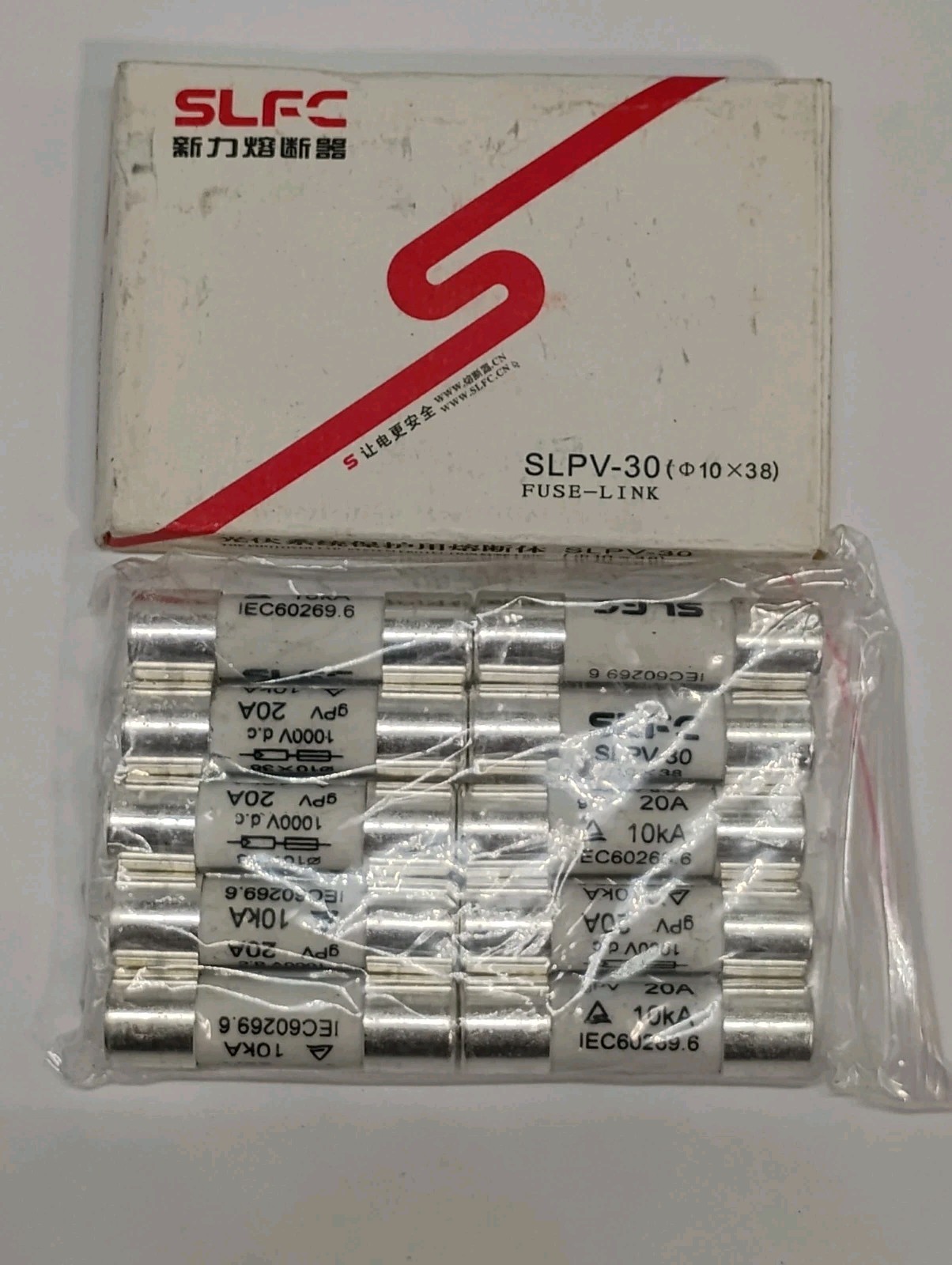 10 Pack Of SLPV-30 Solar 10×38 PV Fuses 1000v 20a 10ka BRAND NEW
