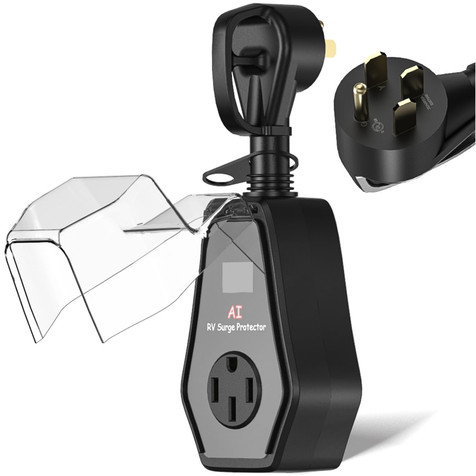 RV Surge Protector 50 Amp for Outdoor Travel Trailers, Camper, Motorhome, Par…