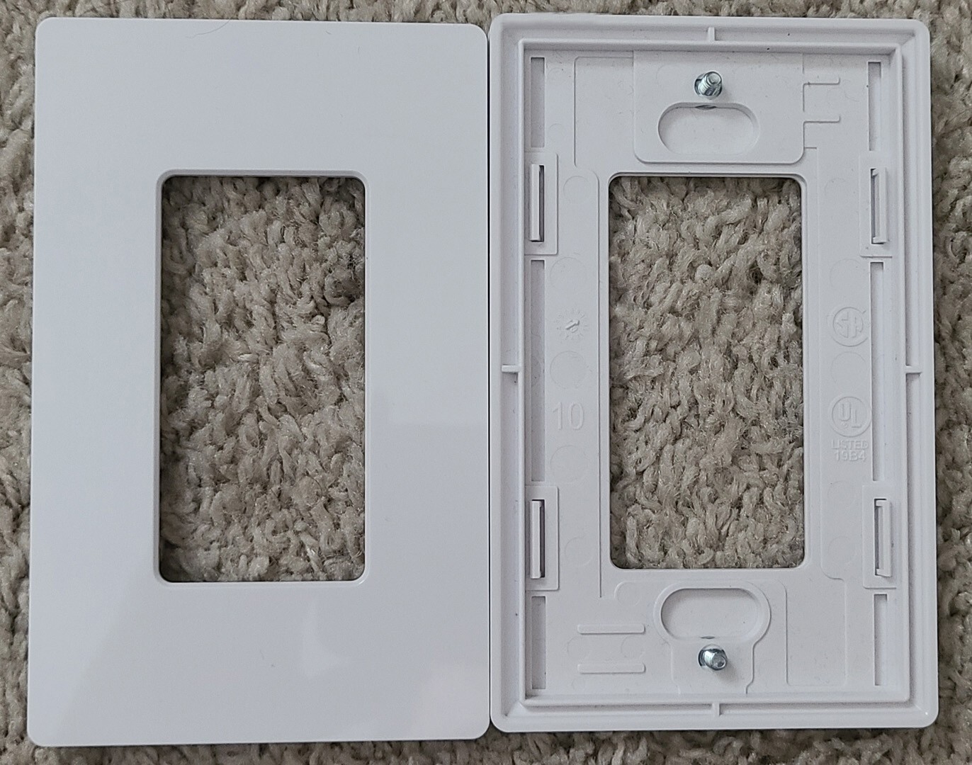 Set of 2: One-Gang Decorator Wall Plate, White (Unbranded)