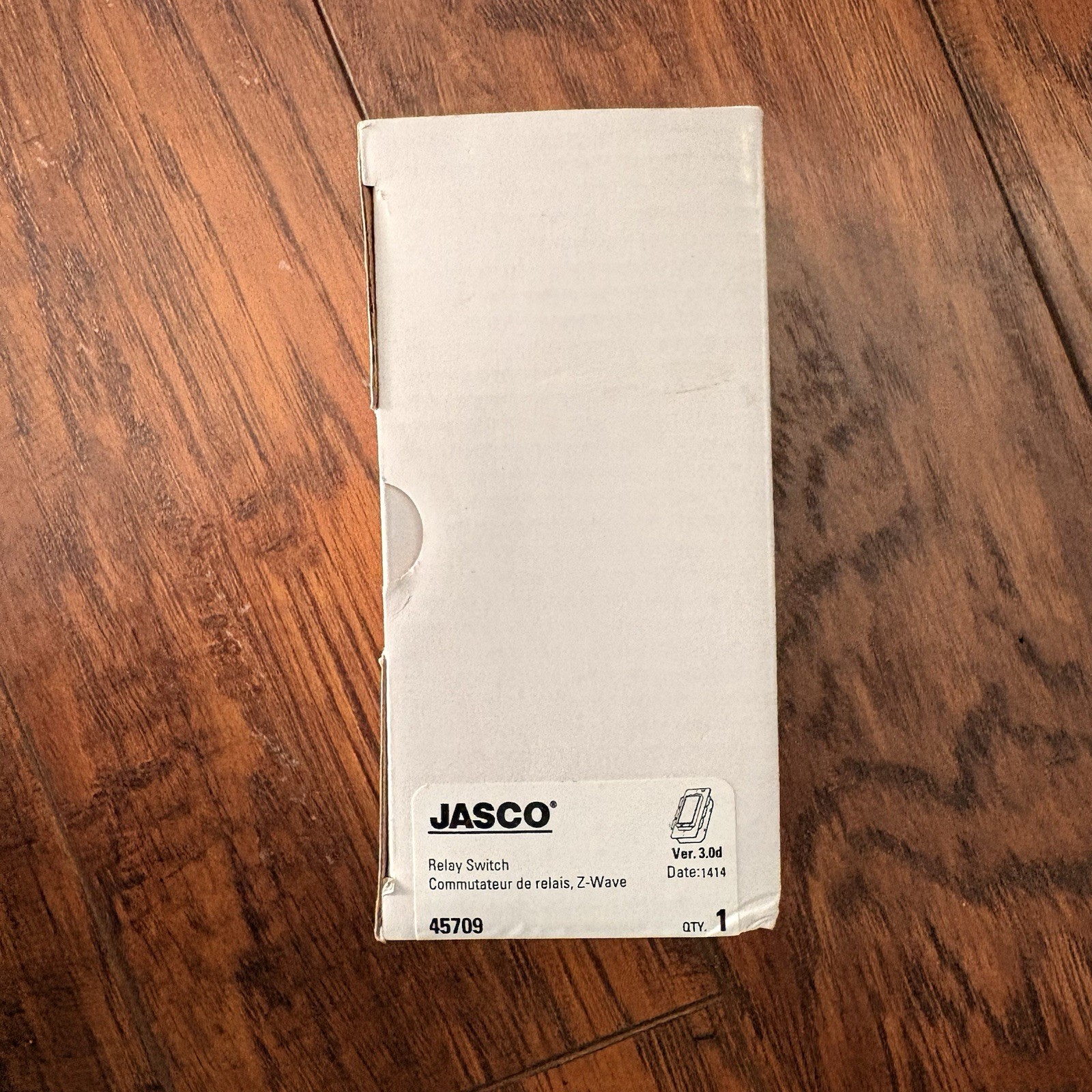 Jasco Relay Switch 45709 White Z-Wave App Control Auxillary Paddle