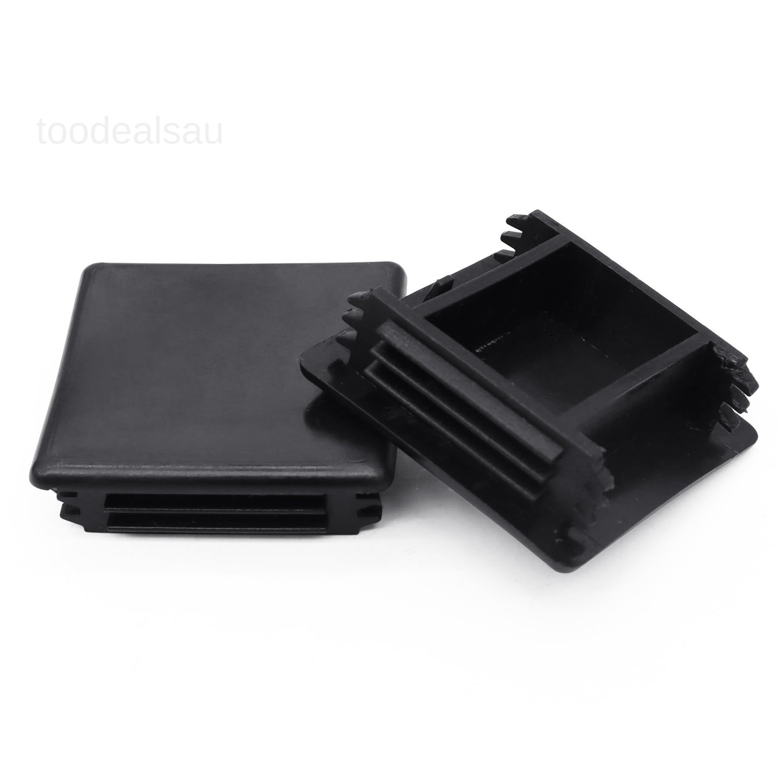 12 Pack 1-5/8″ x Strut Channel Insert End Caps, Square Black