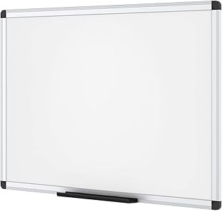 VIZ-PRO Dry Erase Board/Magnetic White Board, 48 X 32 Inches, Silver Aluminium F