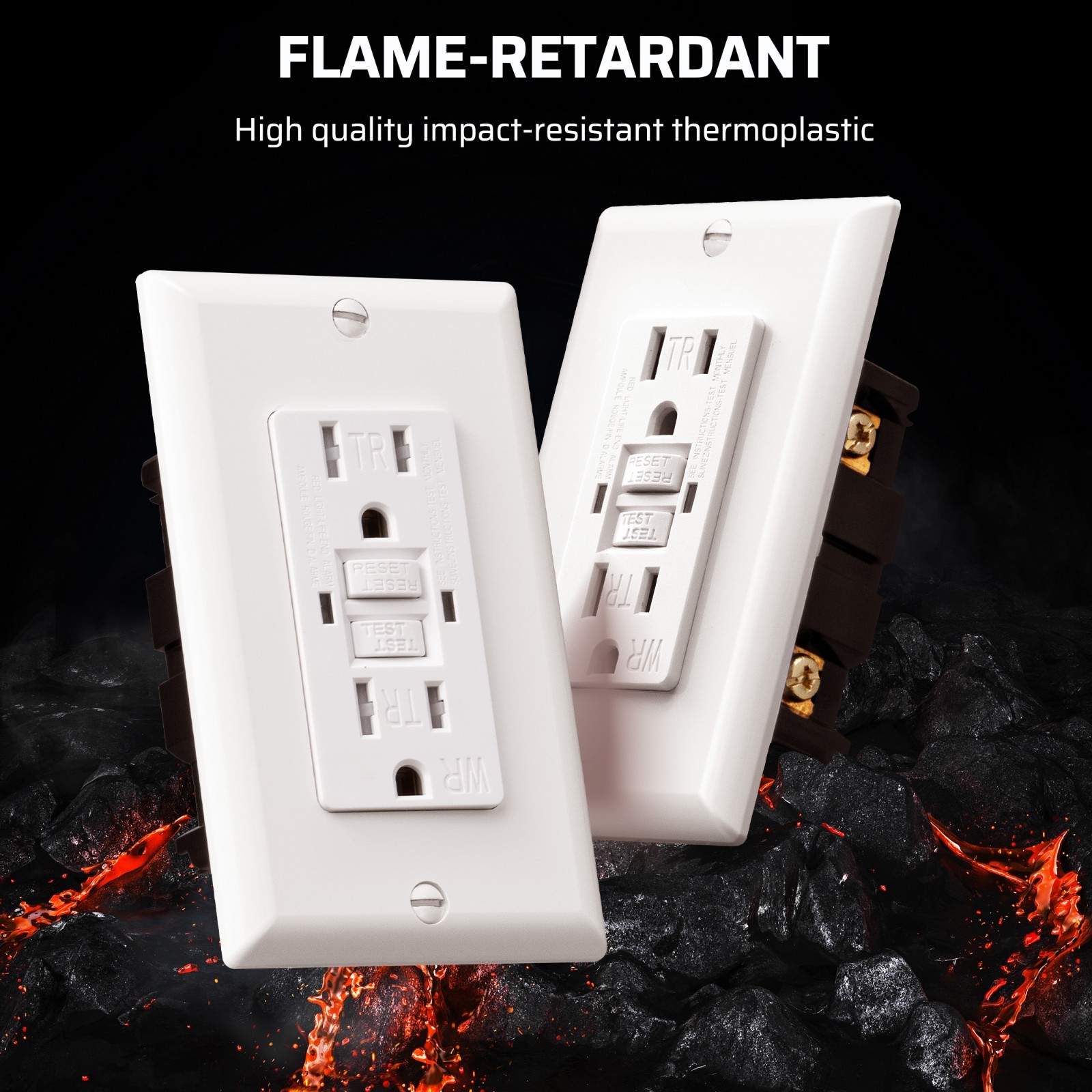 5-Pack GFCI Outlet 20Amp Outdoor Weather-Resistant(WR) Tamper-Resistant(TR) UL