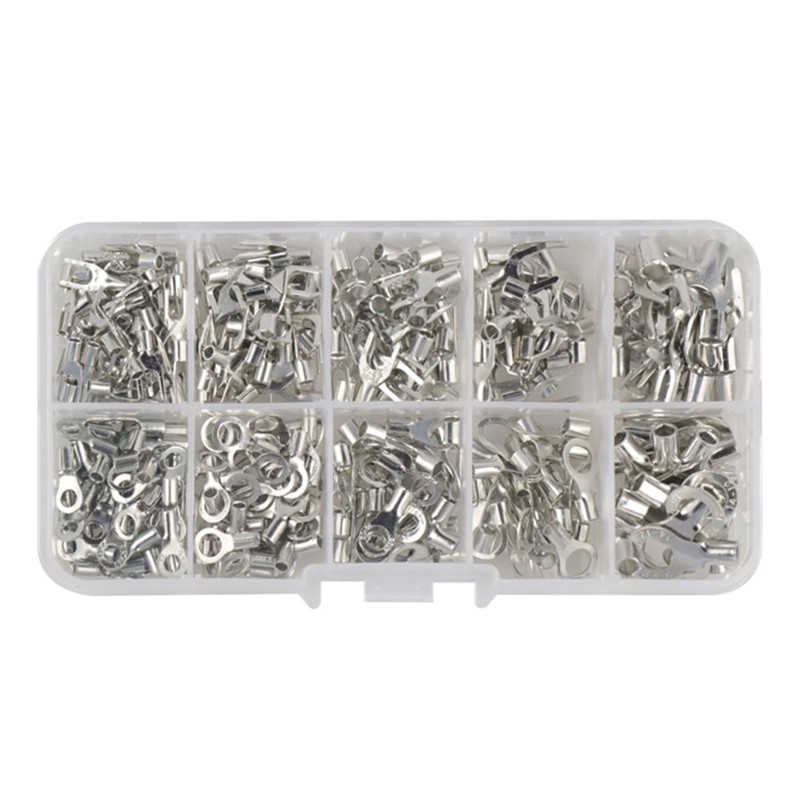 320 Pcs Tin-Plated-Copper Wire Crimp Fork End Cable Lugs Crimp Connector