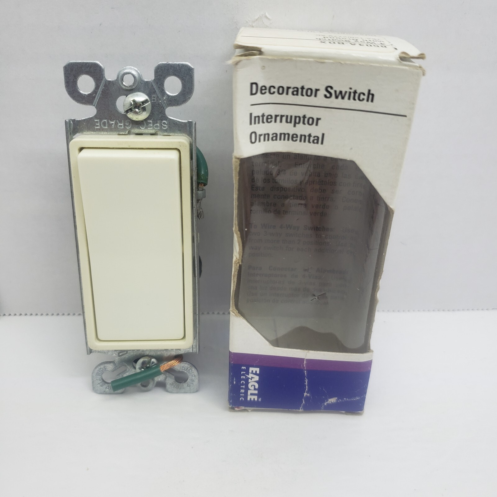 Cooper Eagle 4-Way Decorator Rocker Light Switch Control Almond 15A #6504A