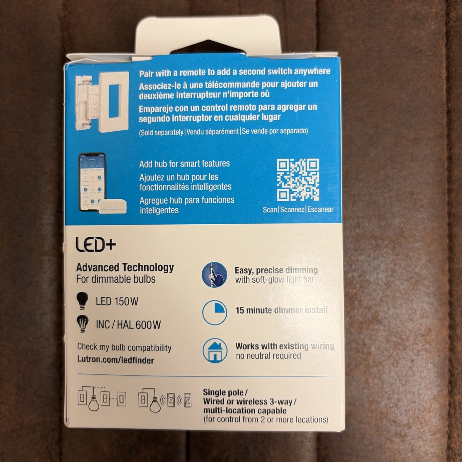 Lutron Caseta Diva Smart Dimmer – White (DVRF-6L-WH)