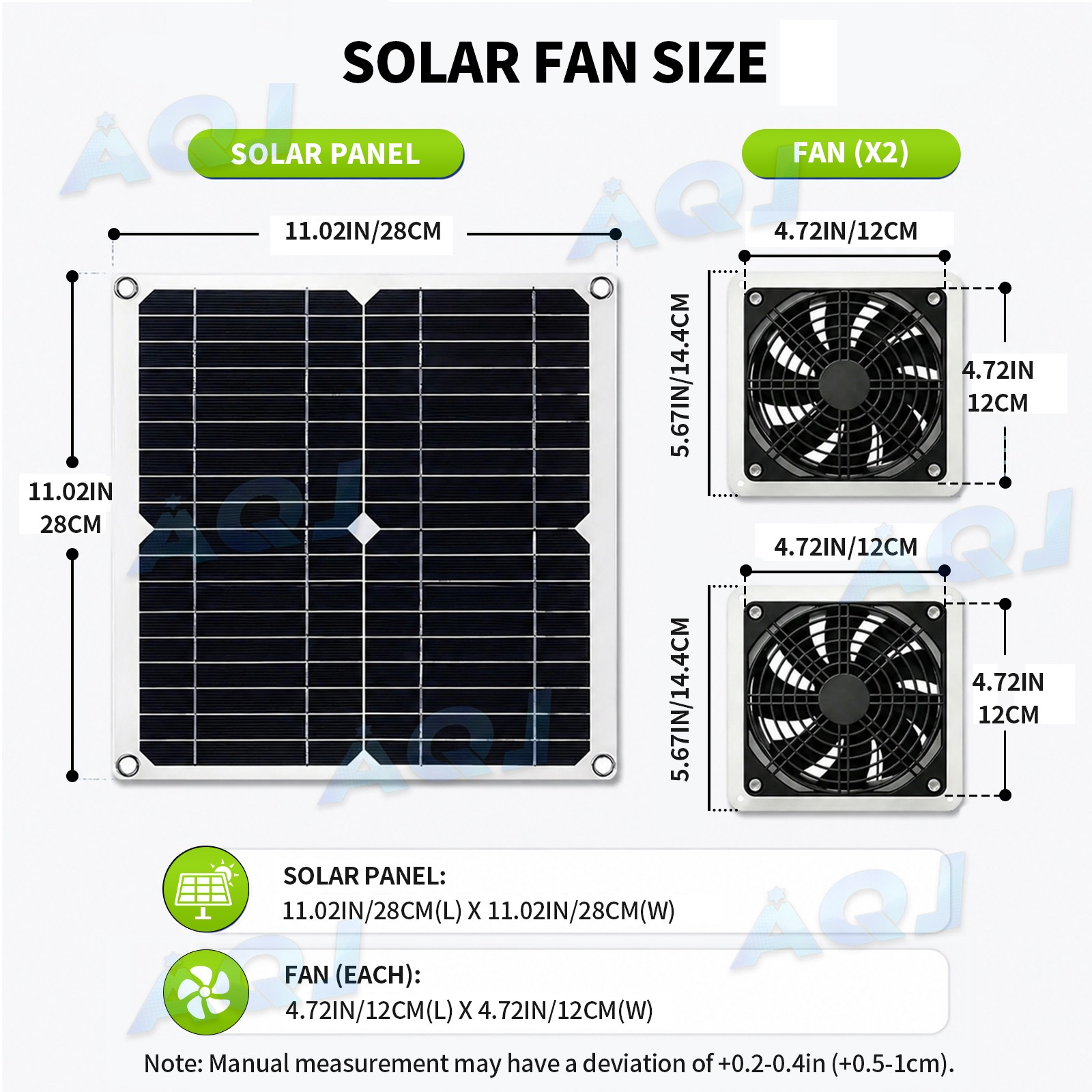 High-efficiency Monocrystalline Silicon Fan kit, with Dual IP57 Waterproof Fans