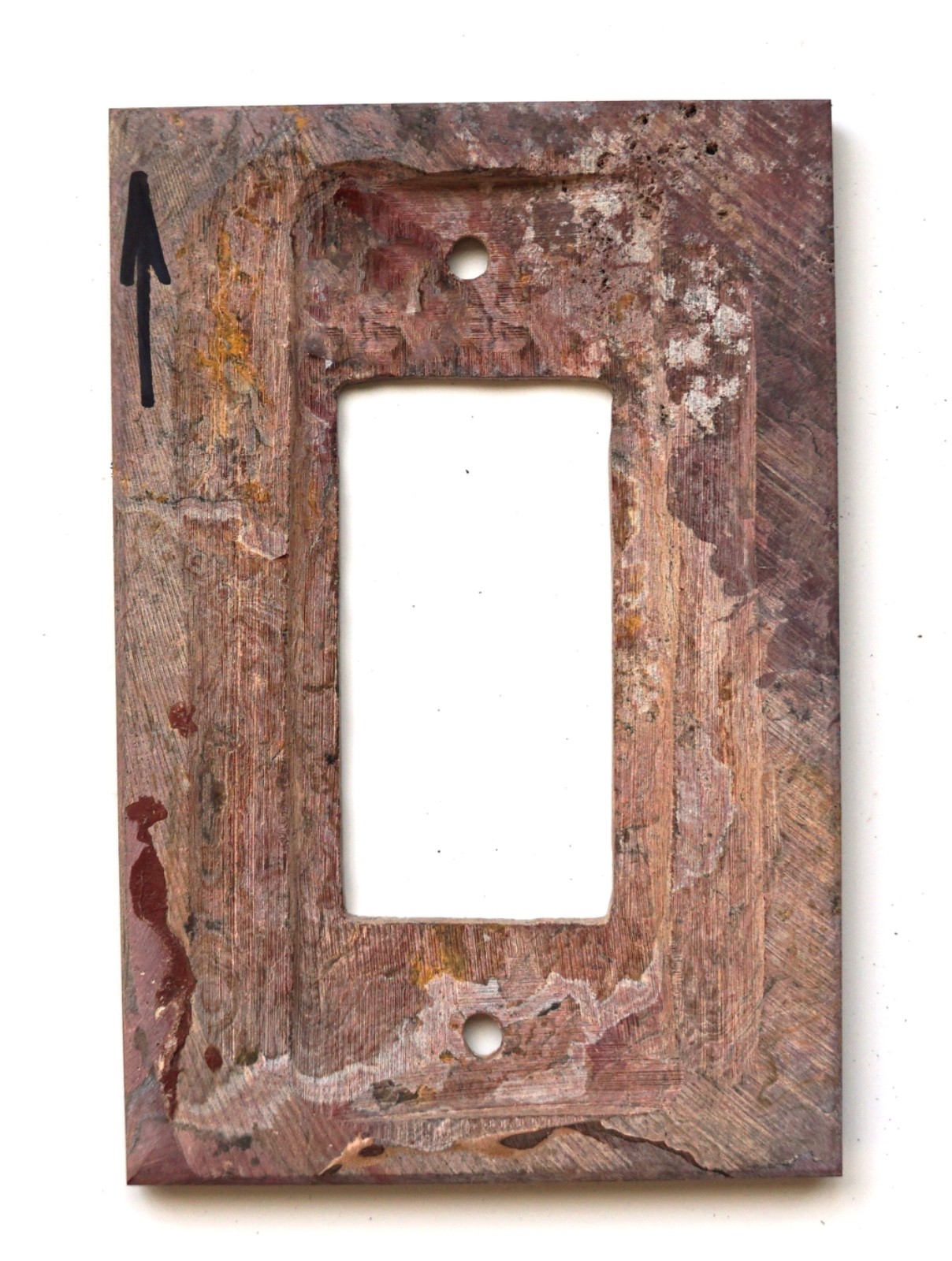 RED & GOLD ONYX – Single Rocker Switchplate (Rb05) – NEW ITEM!