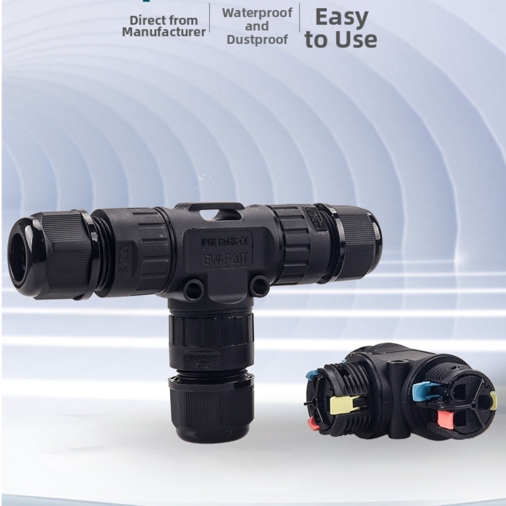 Waterproof 3-Pin Screw Connector P20T Type for Stage Lighting Installations