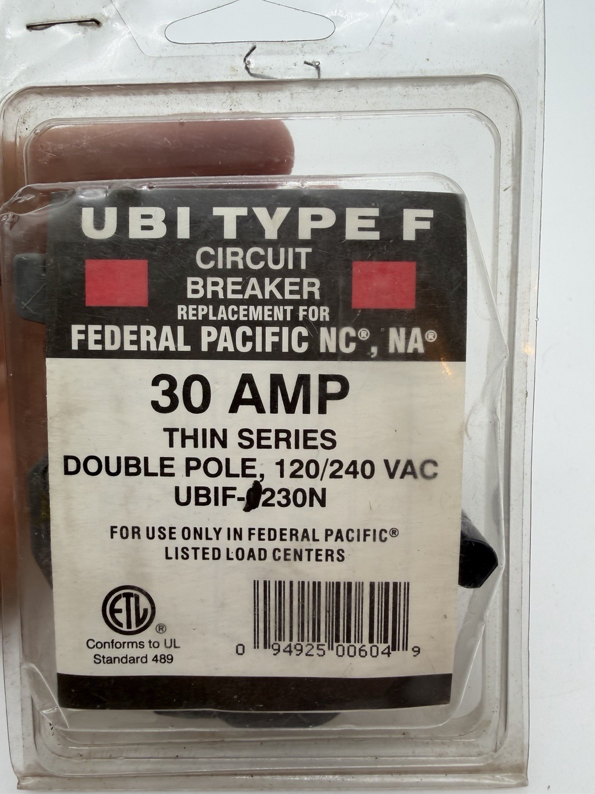 Connecticut Electric 30A 1in. 2Pole Federal Pacific Stab-Lok NC Circuit Breaker