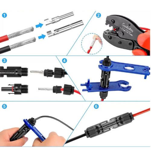 10 Set Male Female Wire Cable Connector Set Solar Panel Waterproof Connector