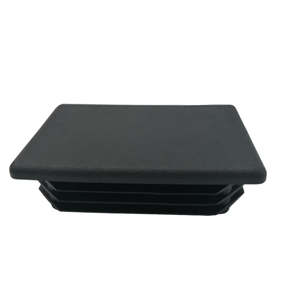 4 Pack 2 x 3 Inch Rectangle Plastic Plug Insert, 50mm×75mm 2 x 3 inch, Black