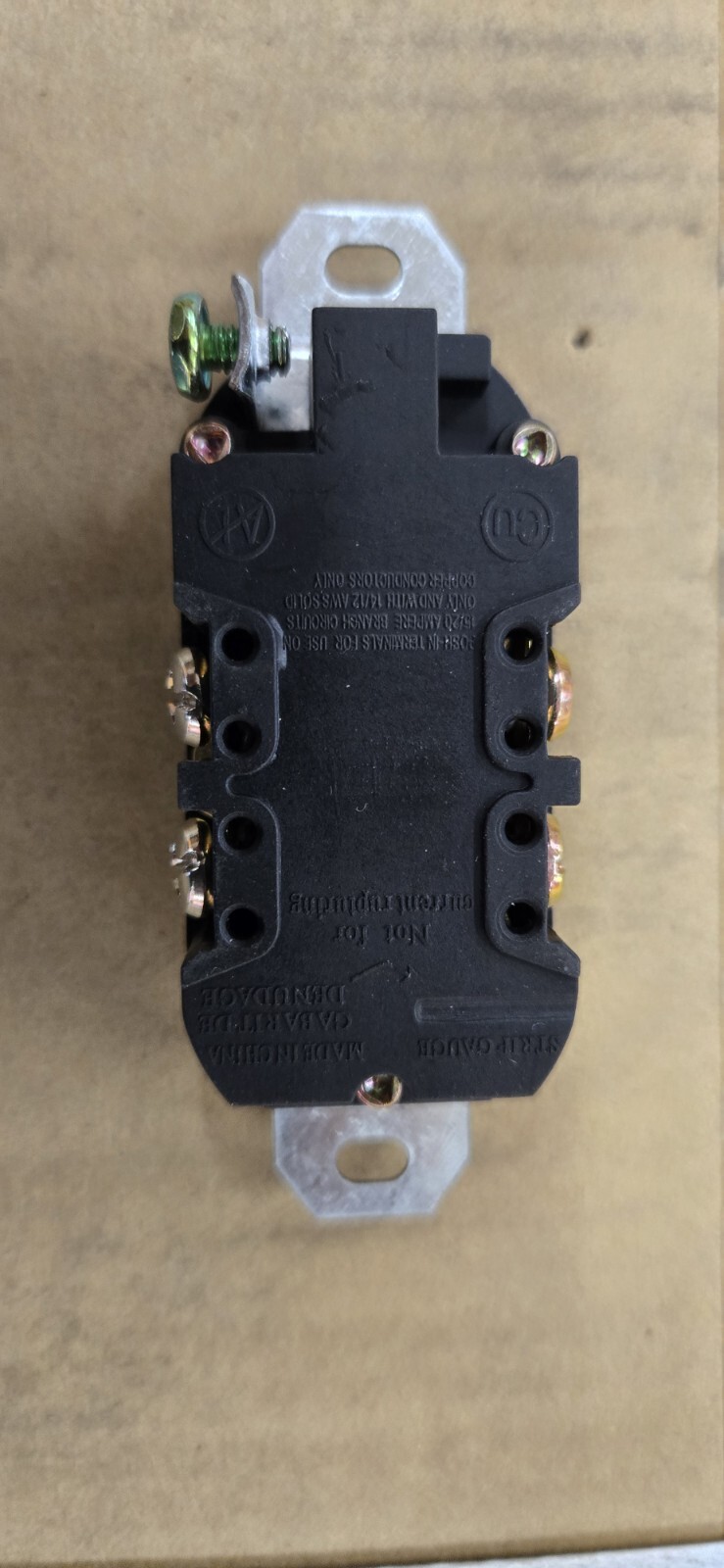 Pack Of (10) 20 Amp 120/240 Volt Black Electrical Duplex Outlet-Recepticle-Plug