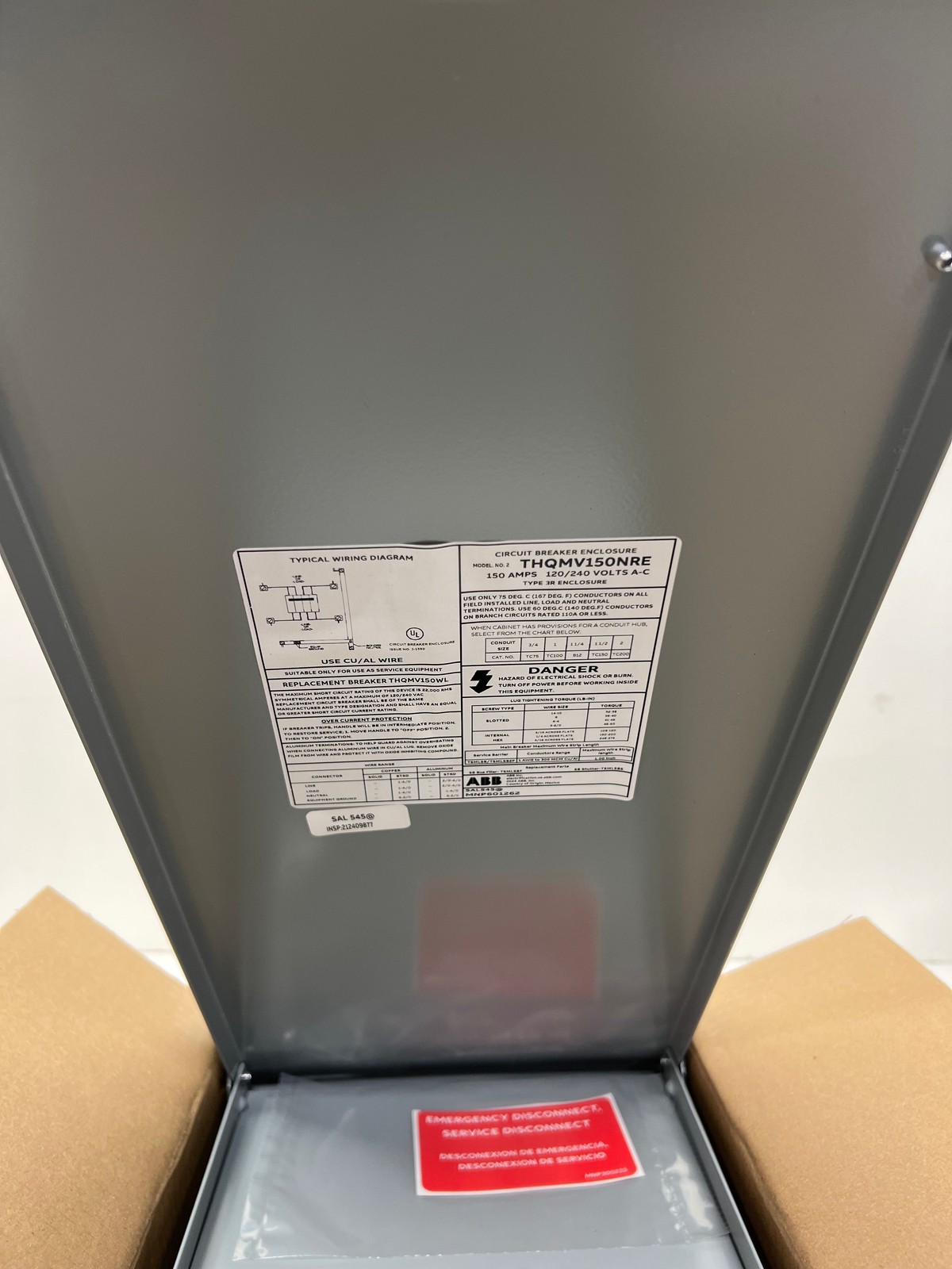 ABB 150 Amp Outdoor Enclosed Main Breaker (THQMV150NRE)