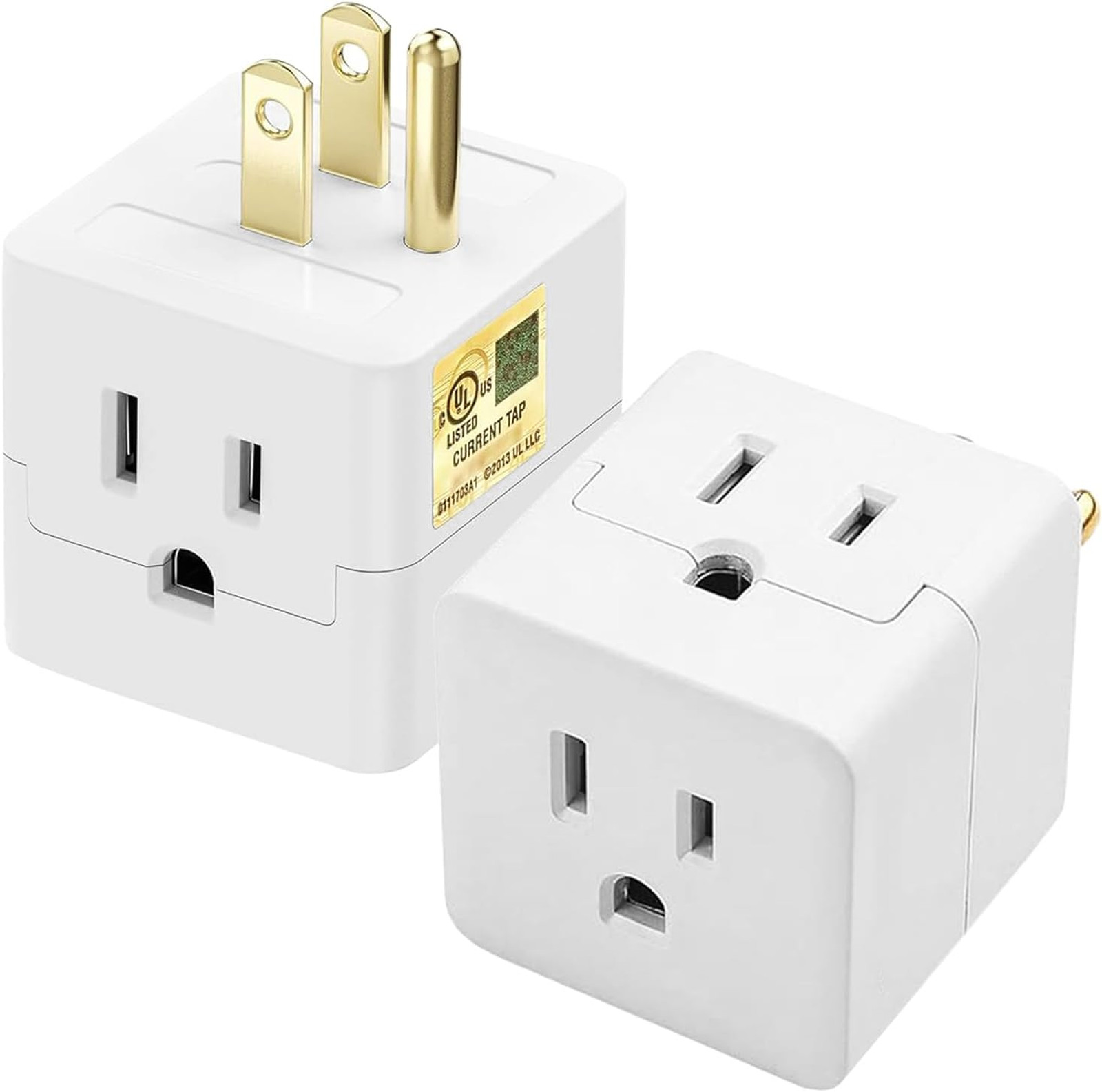Multi Plug Outlet Extender UL Listed 3 Outlet Wall Adapter 3 Prong Splitter