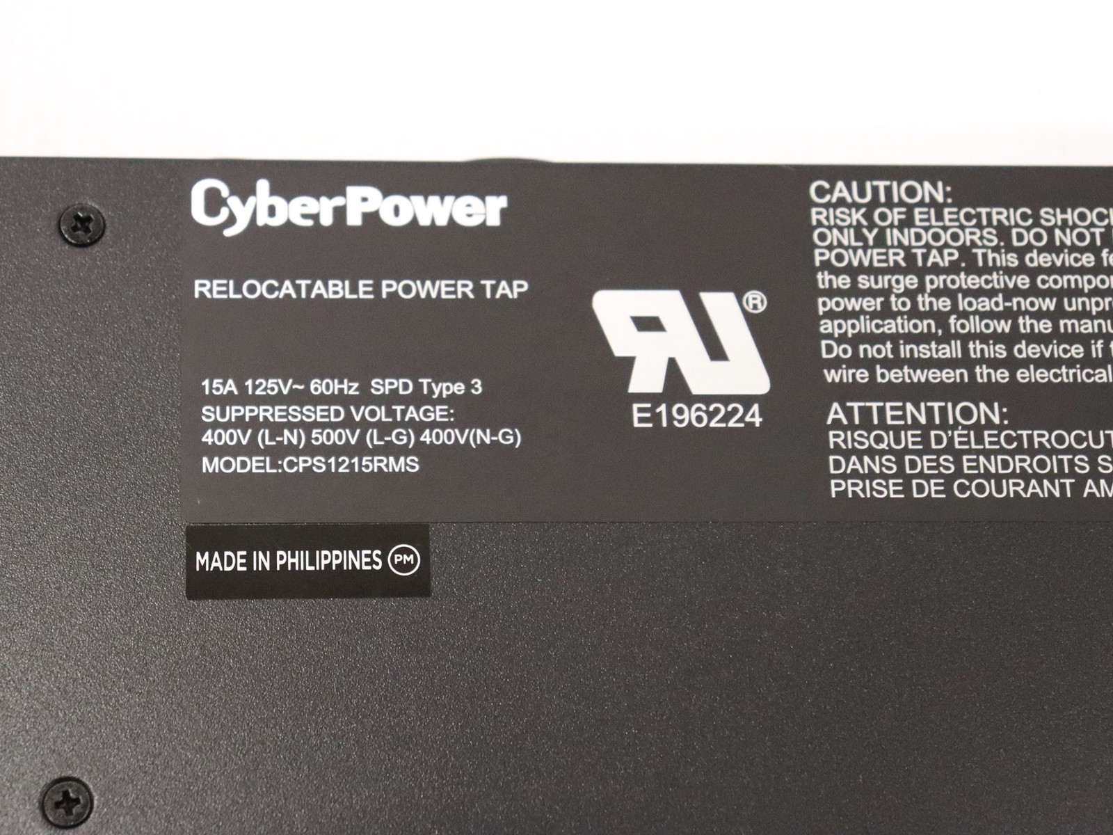 CyberPower CPS1215RMS 11 Outlet 15A 125V Surge Protector Power Strip (Black)