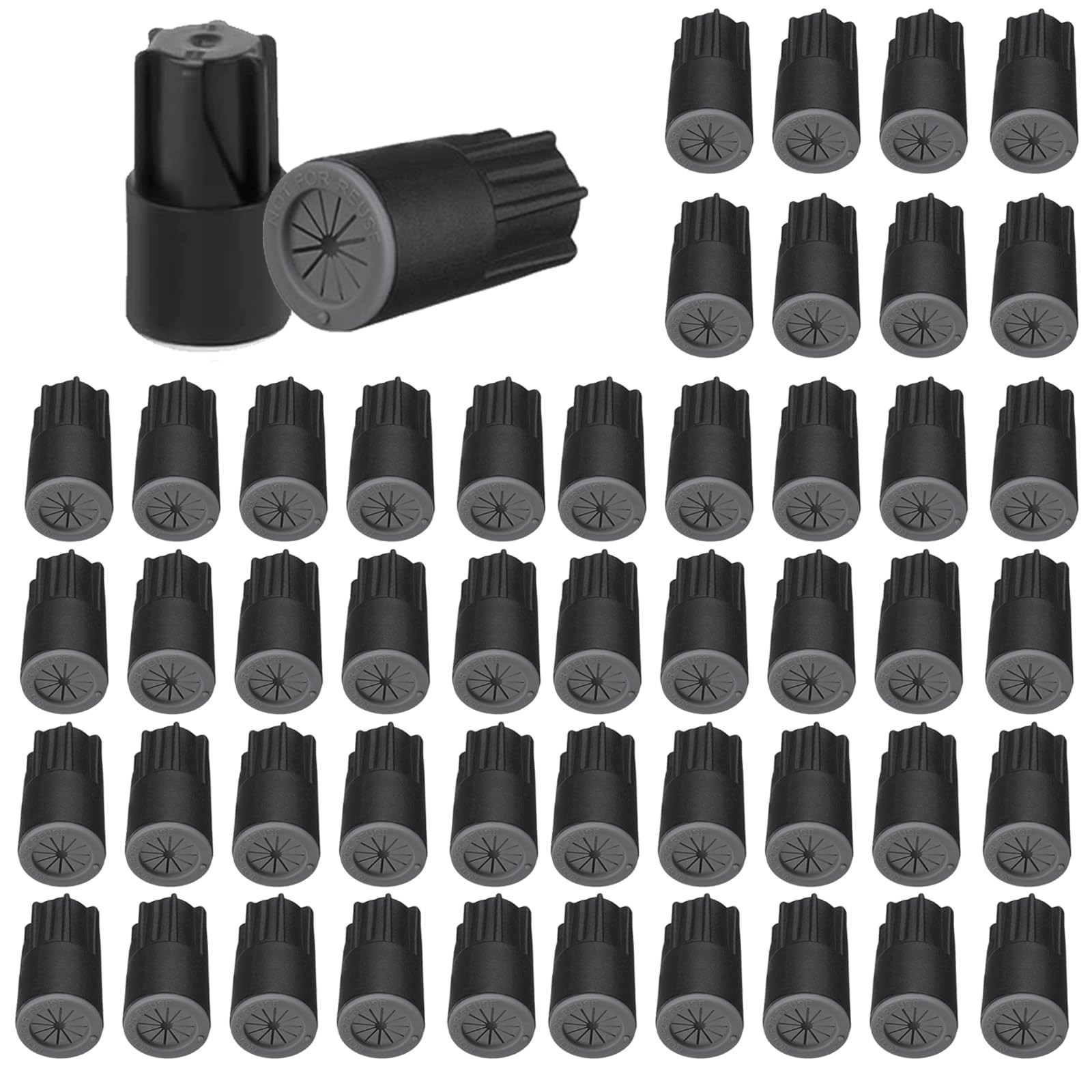 50PCS Waterproof Wire Electrical Connectors, Outdoor Seal Black