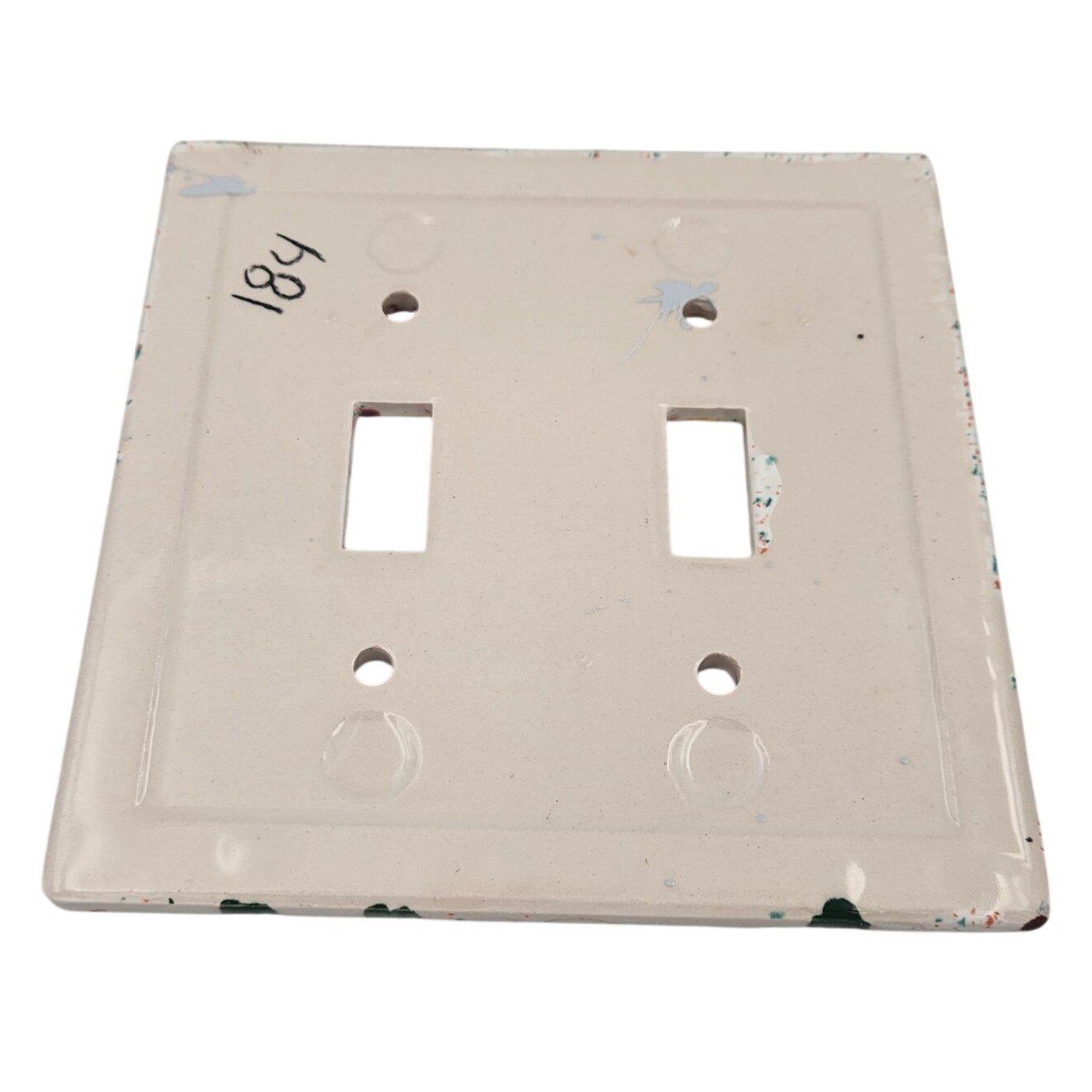 Hand-Painted Ceramic Double Light Switch Cover With Sunflower Design