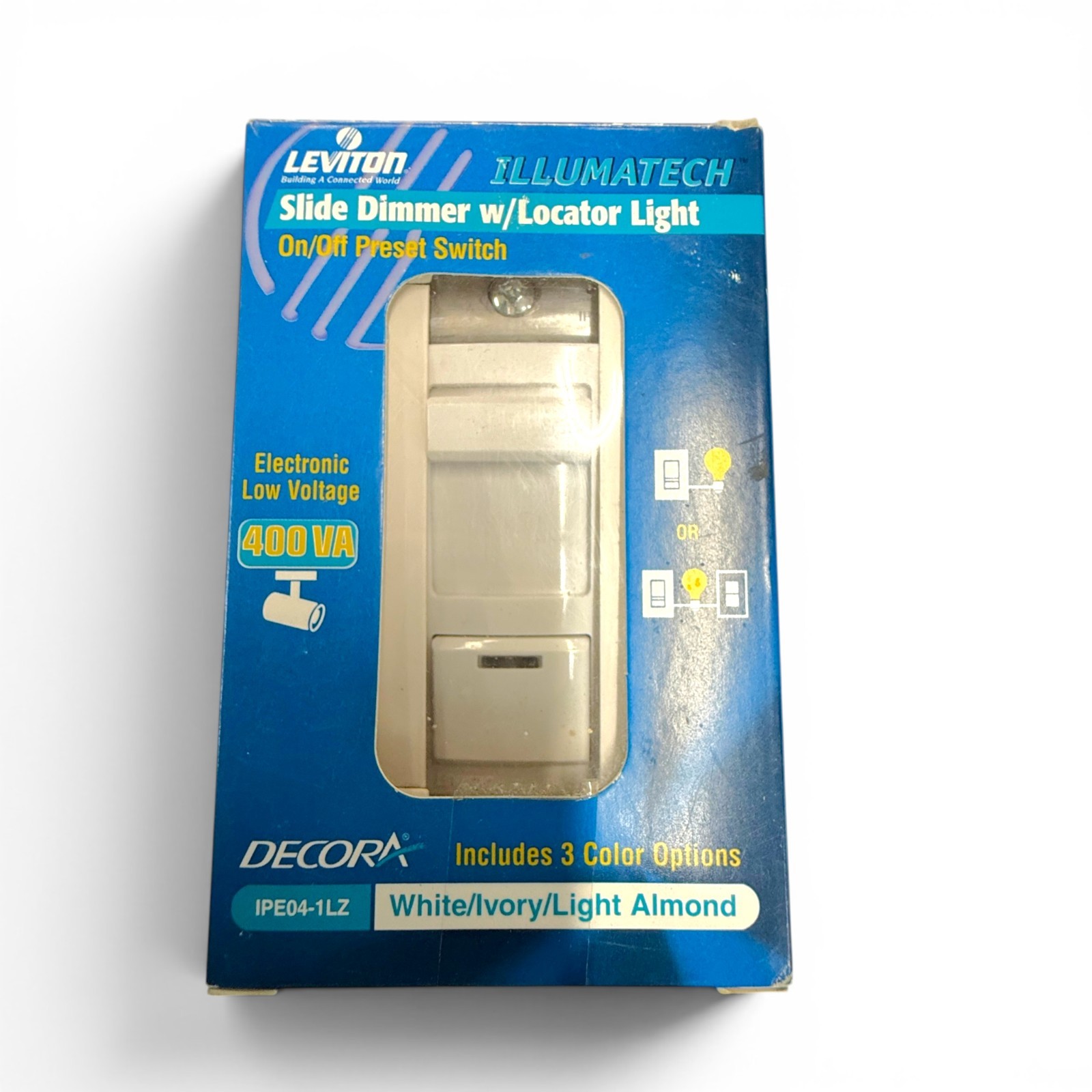 Leviton IPE04-1LZ Illumatech Electronic Low Voltage Slide Dimmer – New