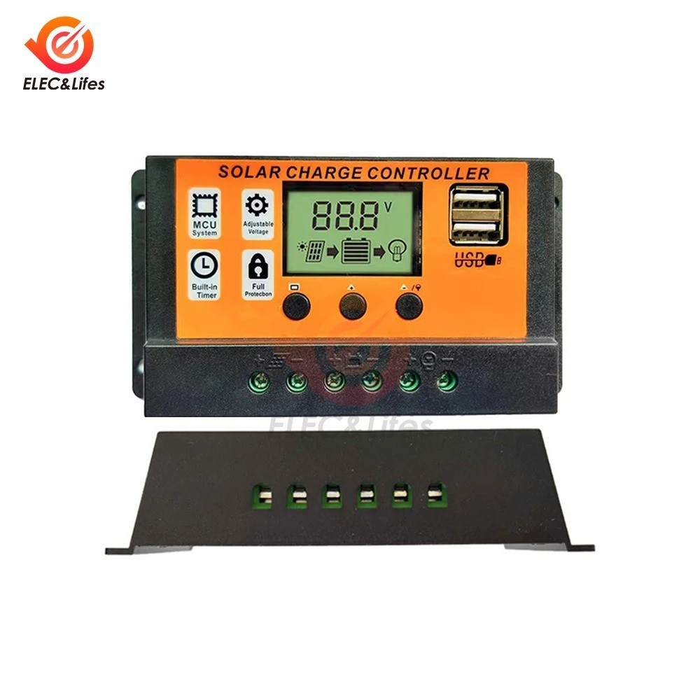 100A Solar Panel Regulator Charge Controller Auto Focus Tracking 12/24V US