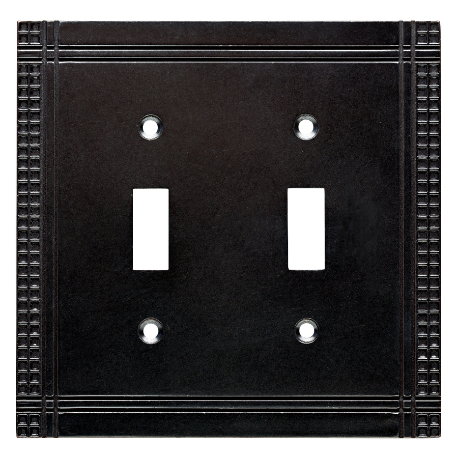 BRAINERD MISSION ARTS & CRAFTS SOFT IRON DOUBLE TOGGLE SWITCH PLATE 662669