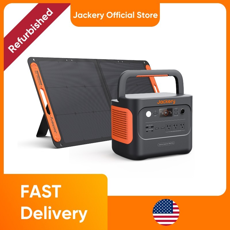Jackery Refurbished Explorer 1000 Plus Portable Power Station with 100W Mini