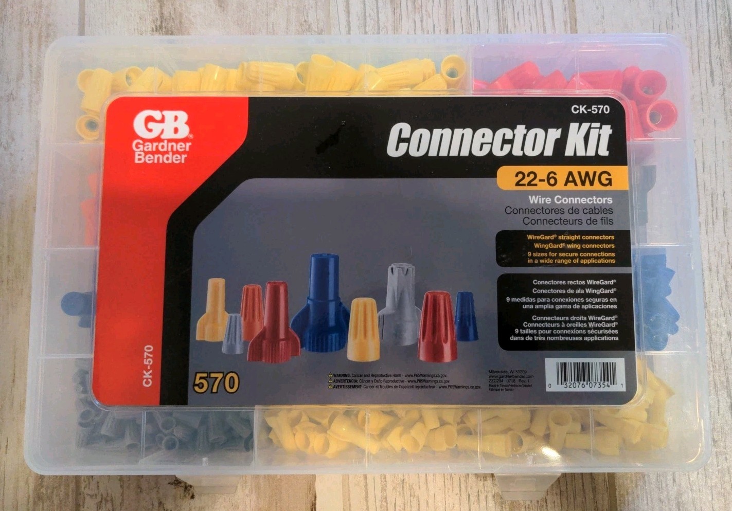 Gardner Bender Ck-570 Wire Connector Kit, 6 To 22 Awg, Pack of 570 Wire Nuts
