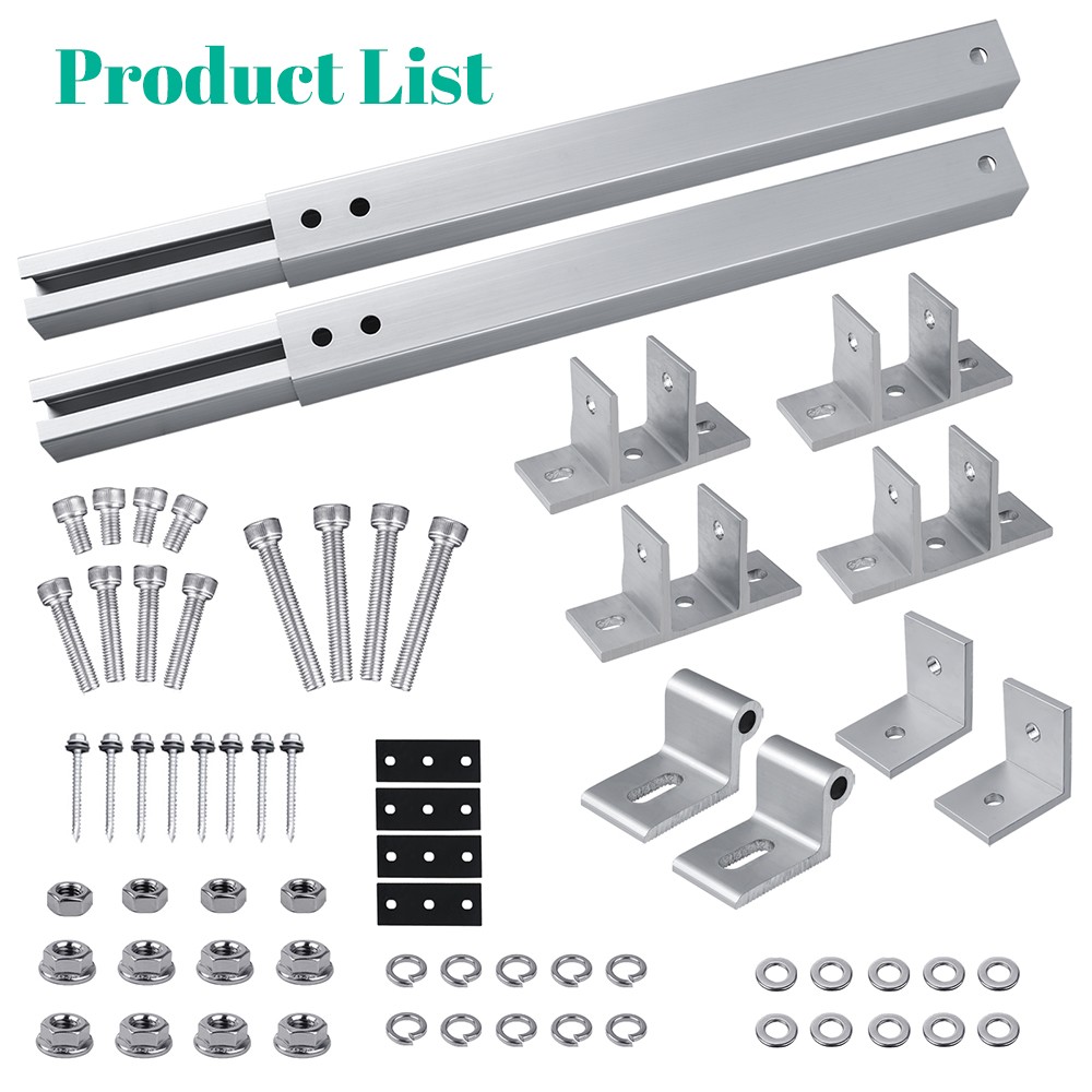 36-68cm Adjustable Solar Panel Mount Bracket Kit Ground Multifunction Support