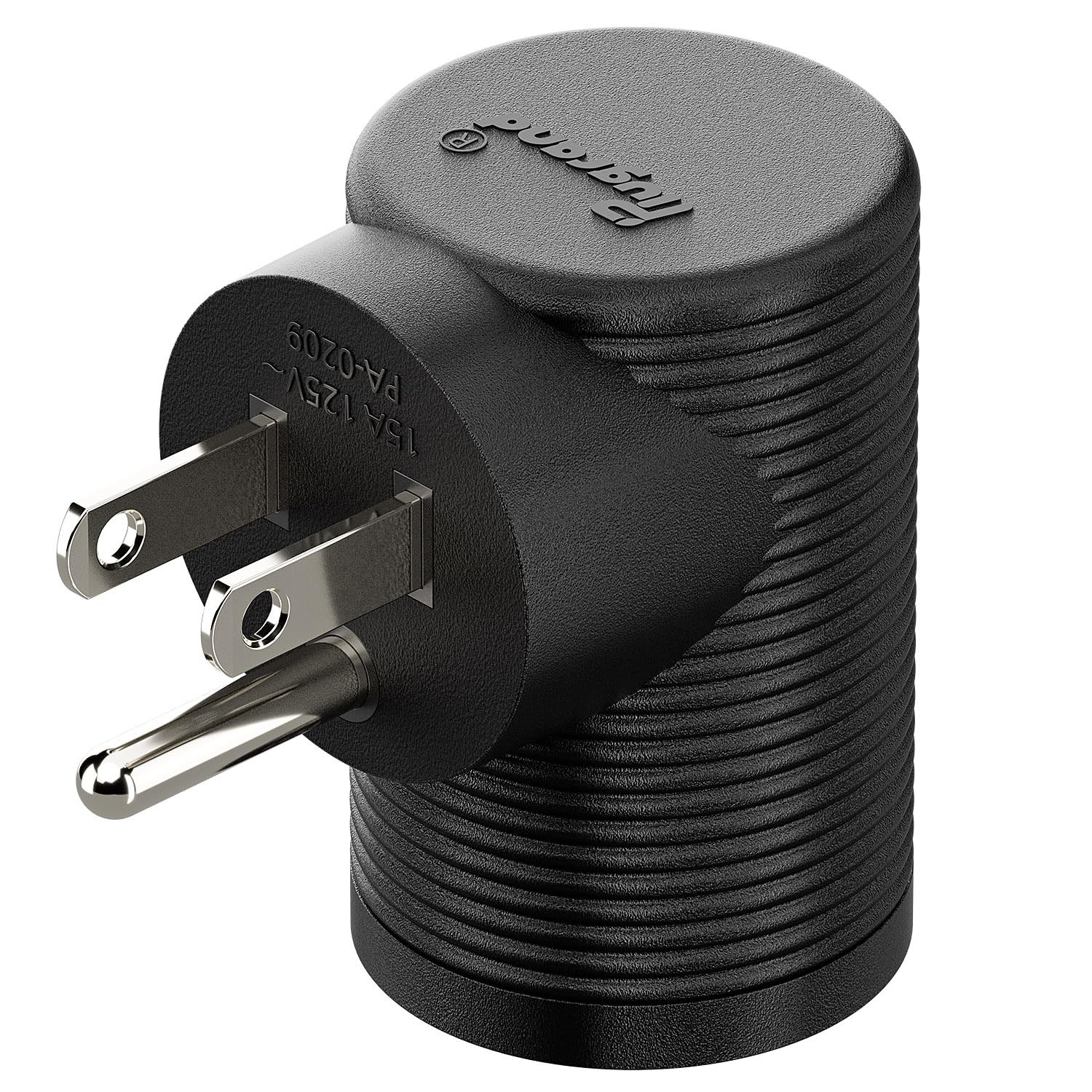 Plugrand Nema 5-15R To 5-15P Right Angle Power Adaptor Right Angled Usa 3-Prong