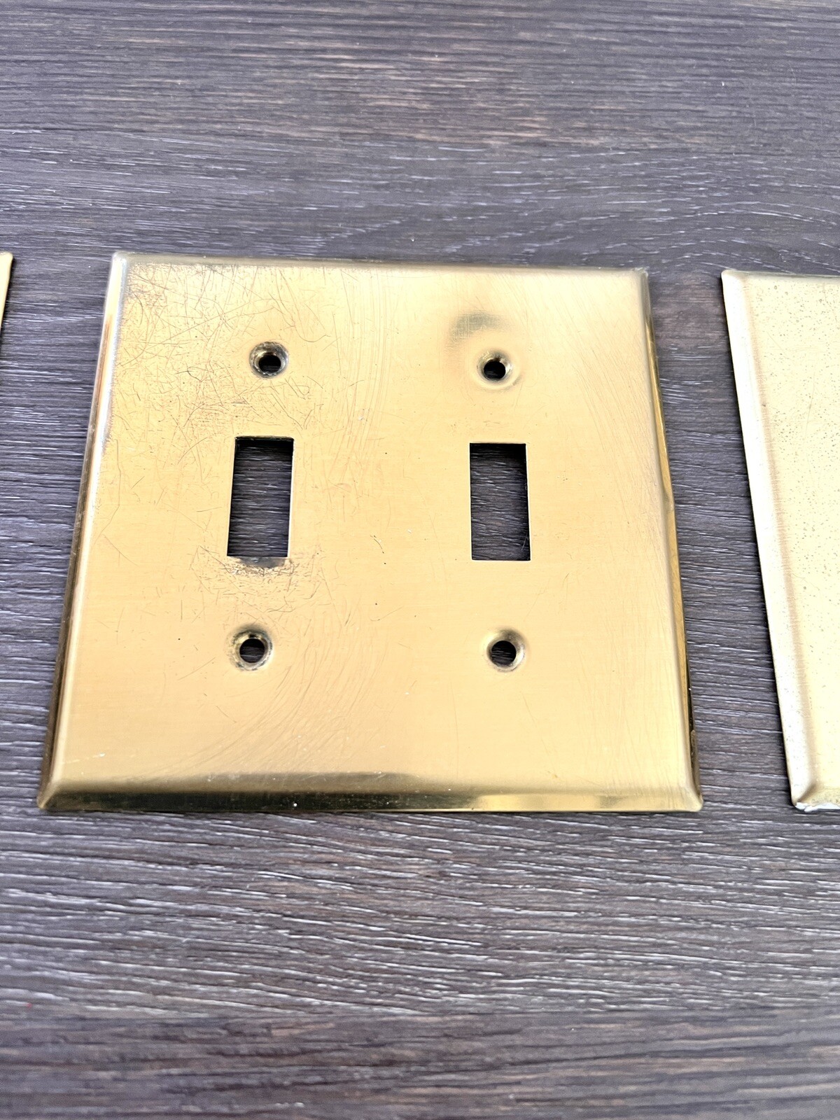 Lot of 3 Vintage Double Light Switch Brass Traditional Cover Plates – TAYMOR
