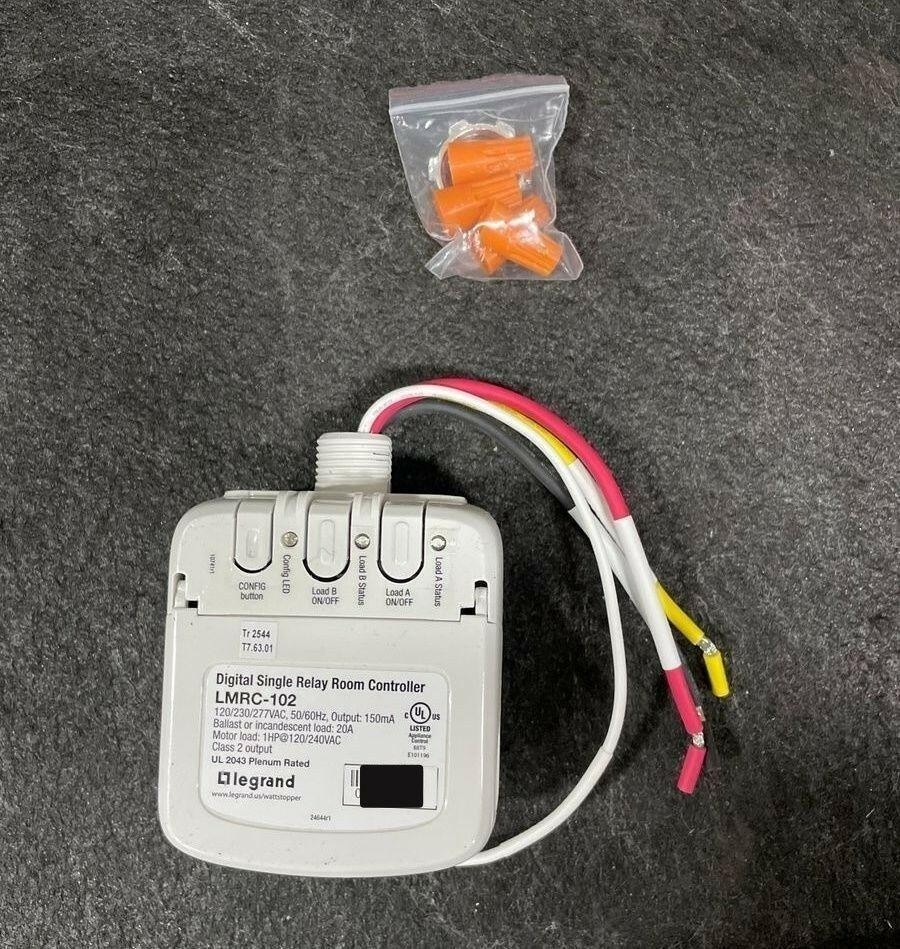 Watt Stopper Legrand LMRC-102 Dual Relay Room Controller 120/277V White