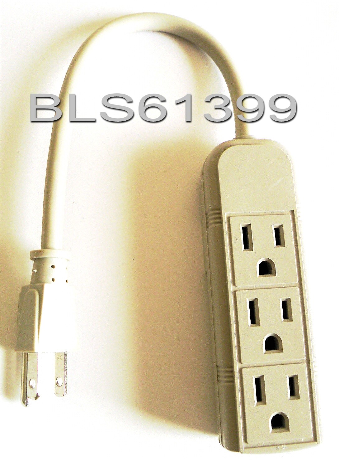 TWO Grounded Electric 3 Outlet POWER STRIPS Splitters Triple Wall Plug Adapters