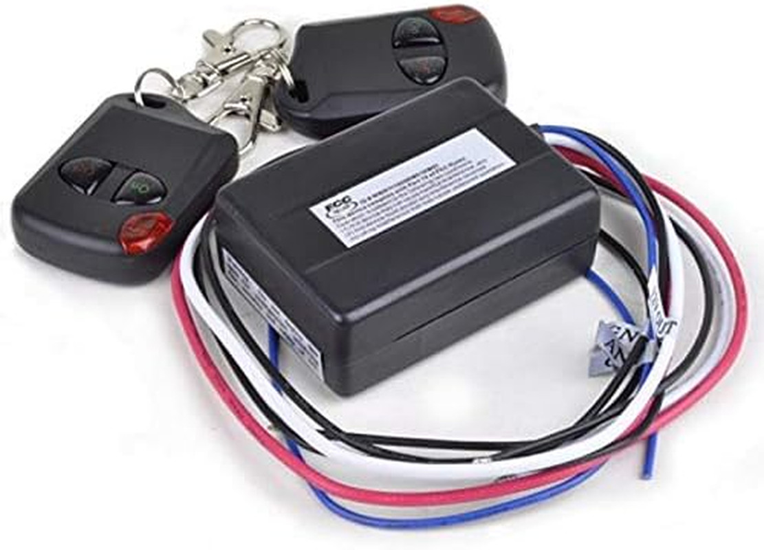 RM02 12V 15A Wireless Relay Switch Kit with 2 Remote Controls, Long Range RF Rec