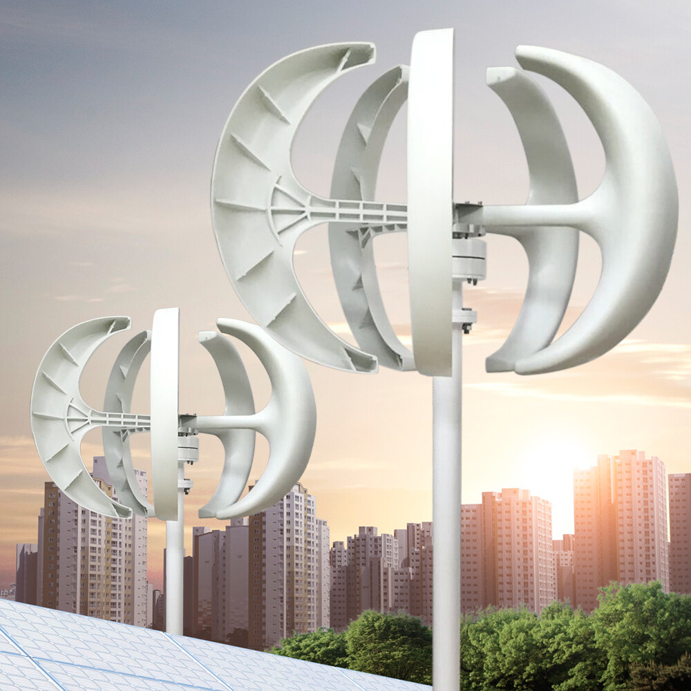 12V 600W Vertical-Axis Wind Turbine Generator 5-Blade Nylon 0.9m Off-Grid