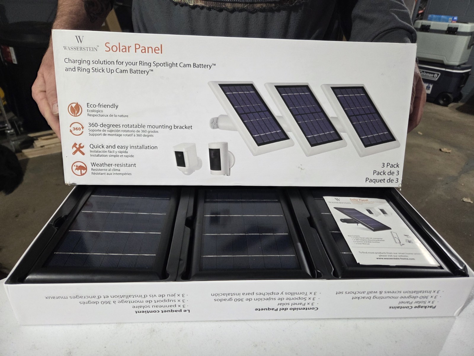 Wasserstein 3 Pack Solar Panels For Ring Spotlight Cam And Stick Up Cam Battery