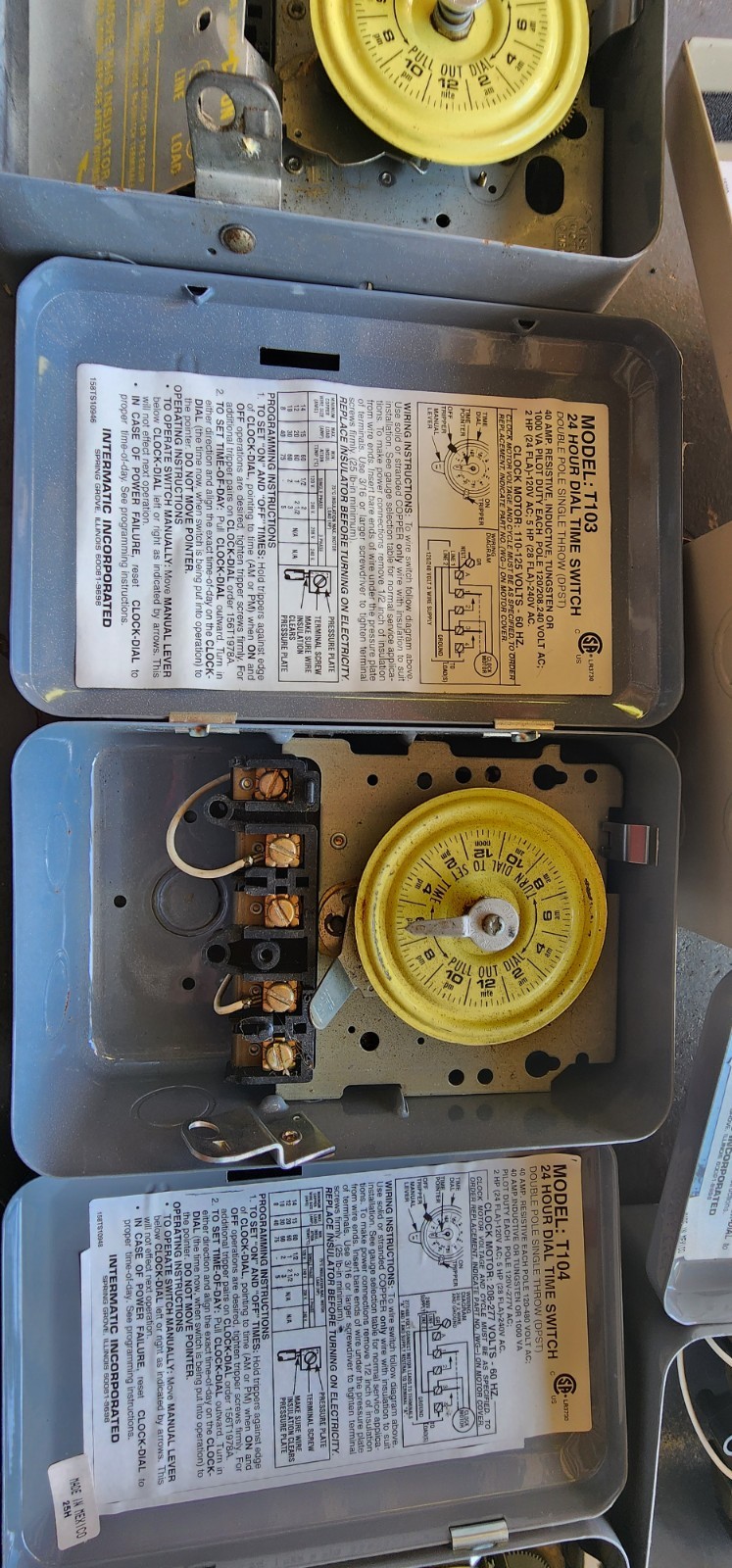 Lot Of 8 Intermatic& GE Timer Programmable Electronic 120-277Vac NEW