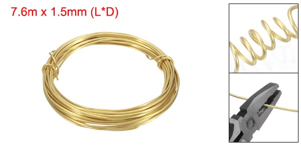 14 Gauge Brass Round Wire 25ft Craft Tarnish Resistant Beading Wires