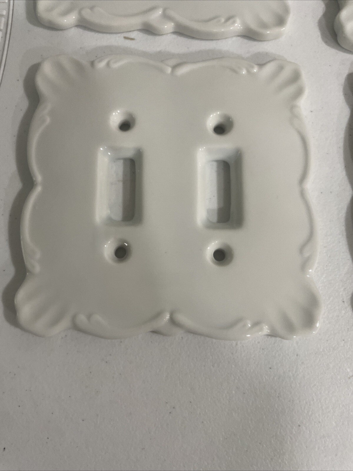 Vtg Maryland China White Fine Porcelain Light Switch Wall Plate Japan Lot Of 6