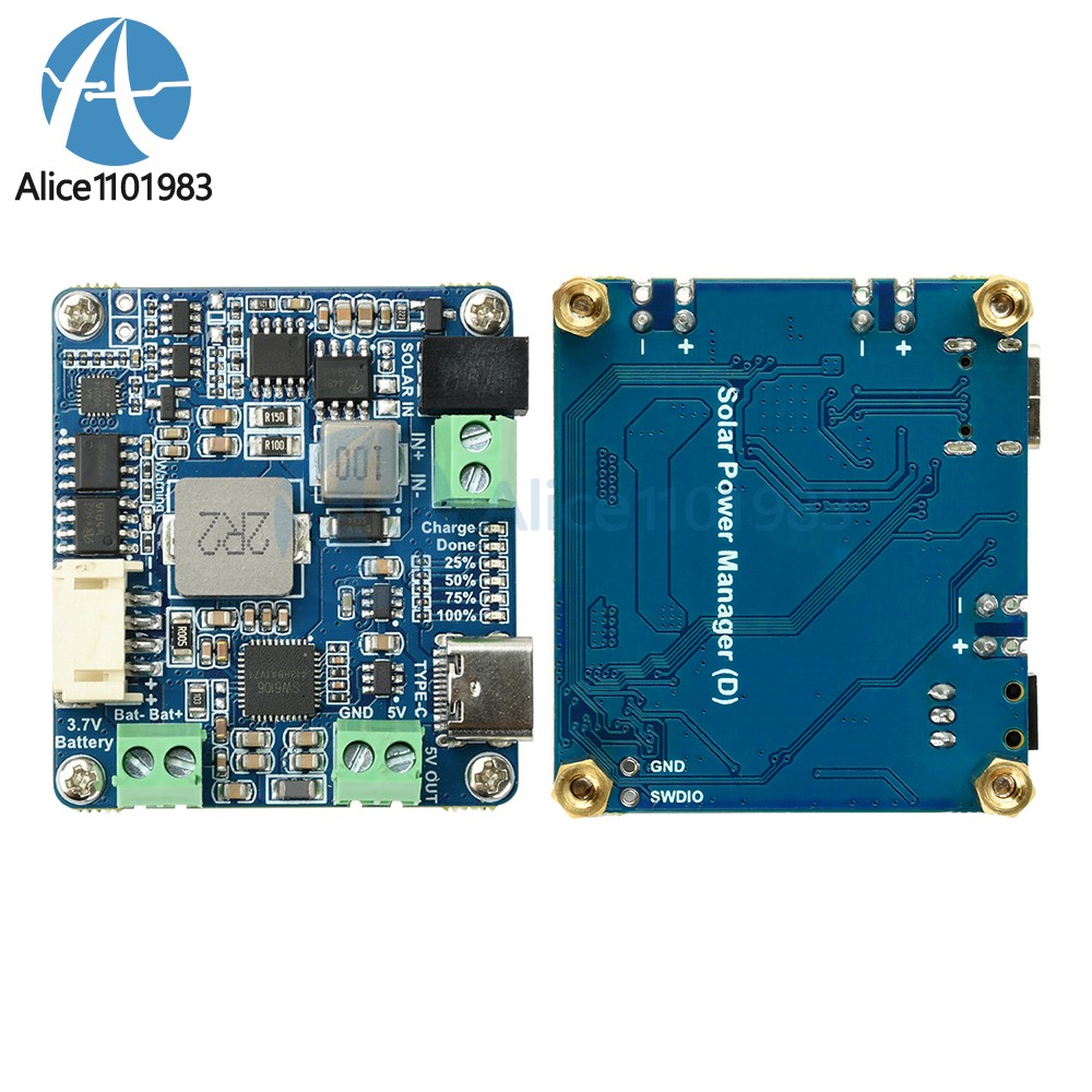 6-24V Solar Panel Power Management Module 5V 3A Supports MPPT, PD QC FCP SFCP