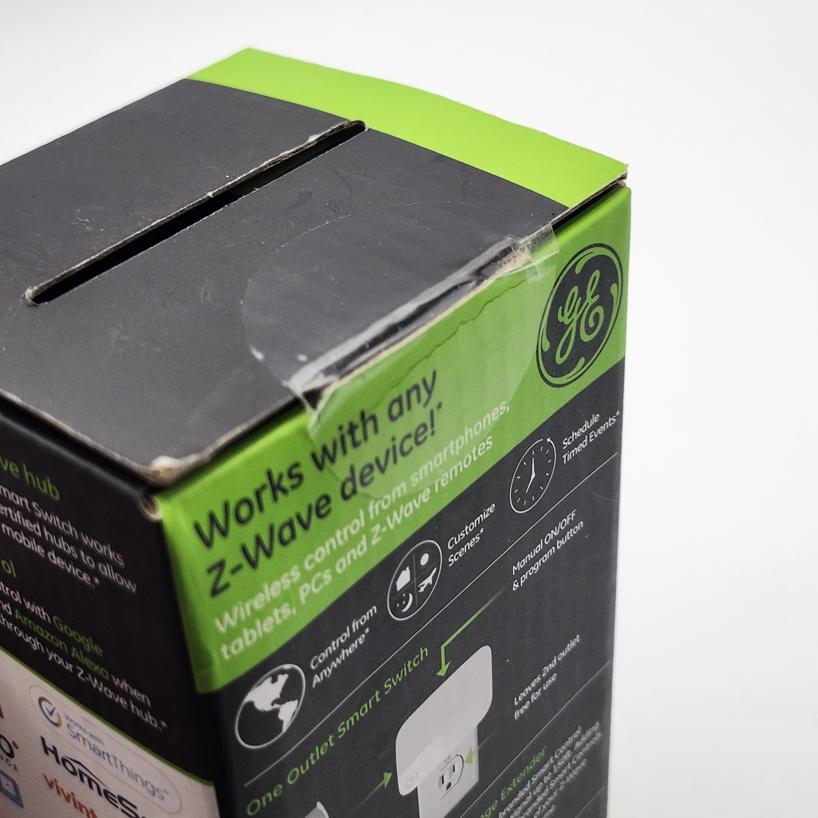 GE Z-Wave Plus ZW4103 Wireless Plug-In Dimmer Wall Switch