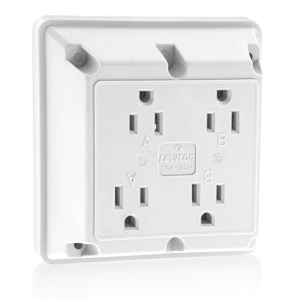 15 Amp, 125 Volt, Industrial Series Extra Heavy Duty Grade, 4-In-1 Receptacle…