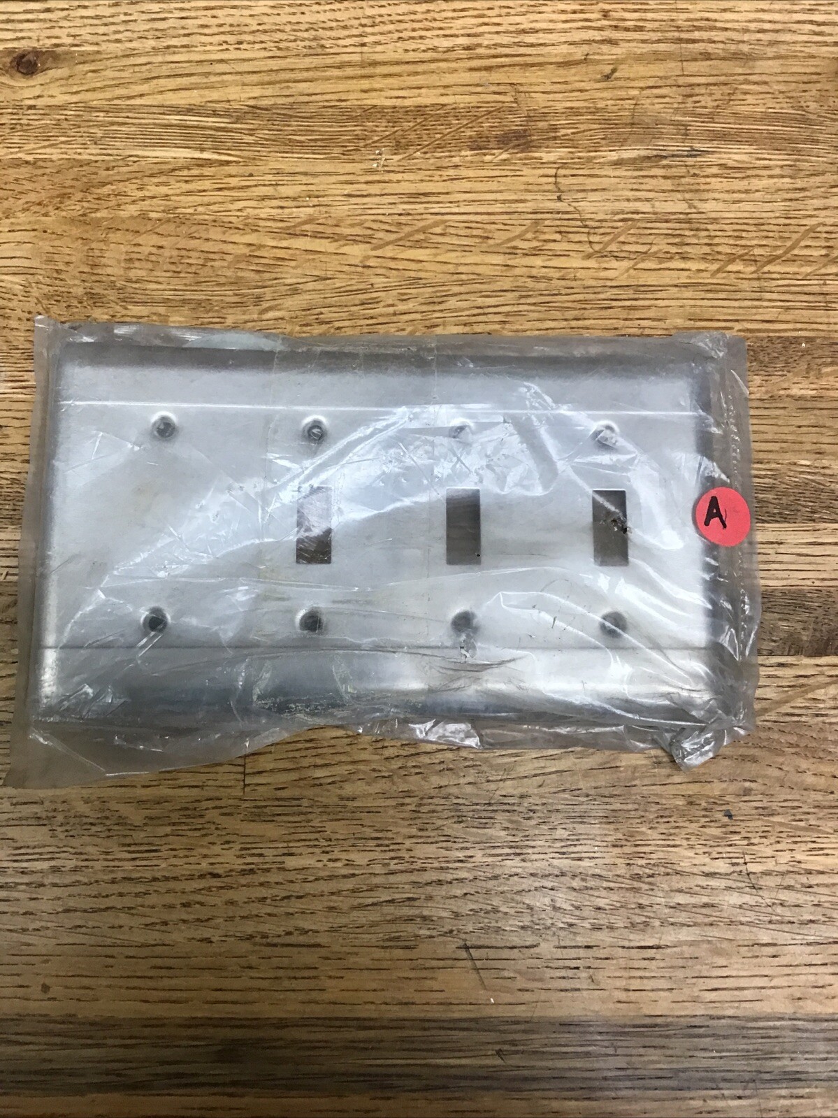Blank / Switch , Switch, Switch Wall Plate Stainless Steel 4 Gang