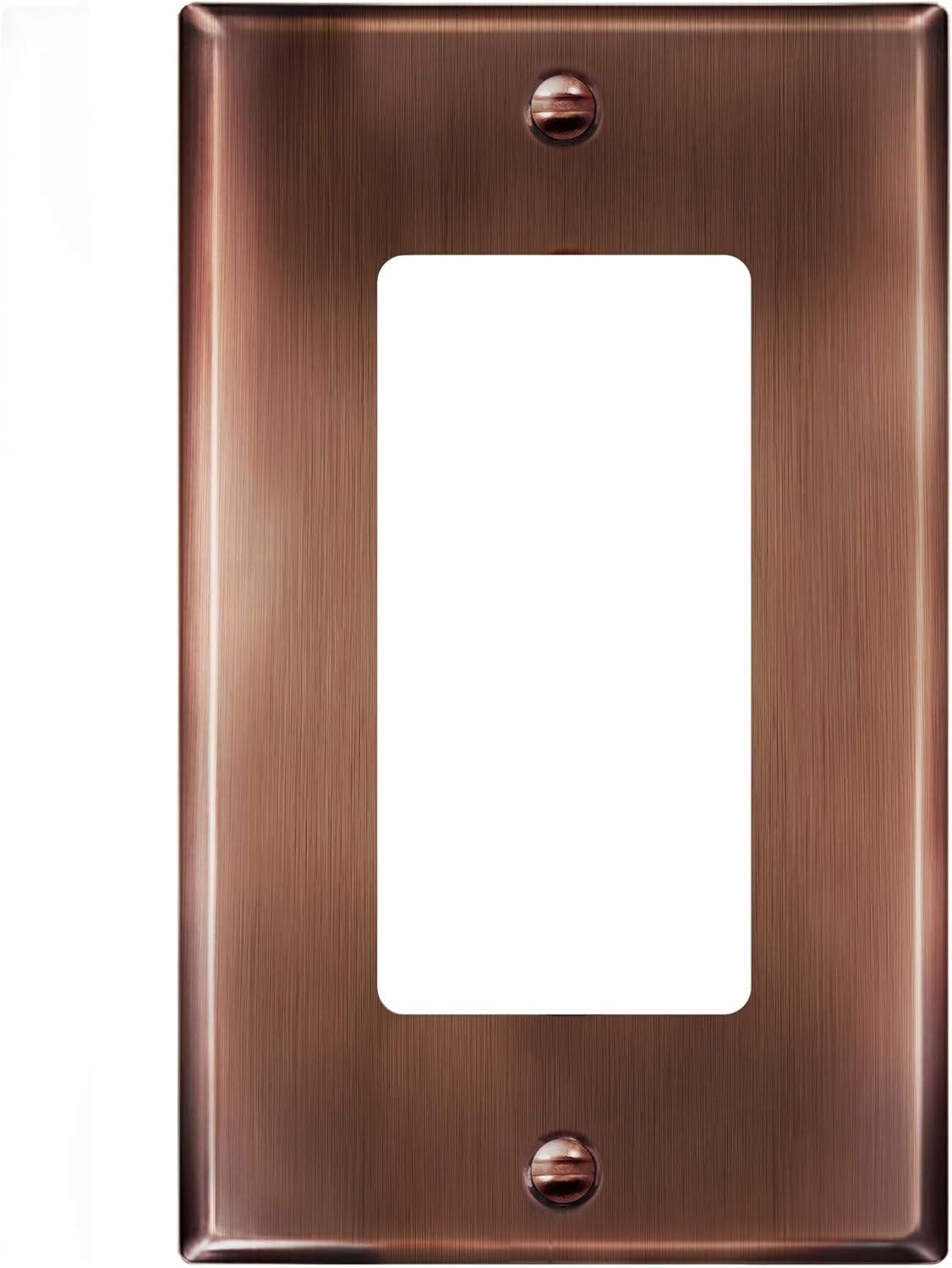 Elegant Corrosion-Resistant Stainless Steel Wall Plate in Antique Copper Finish