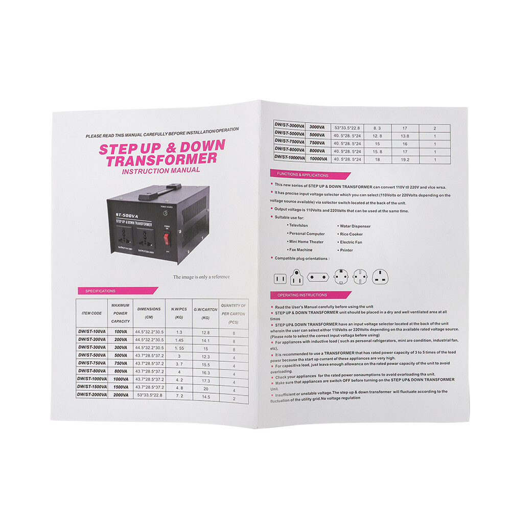 Voltage Transformer Converter Step Up/Down 110-120V to 220-240V 3000W New