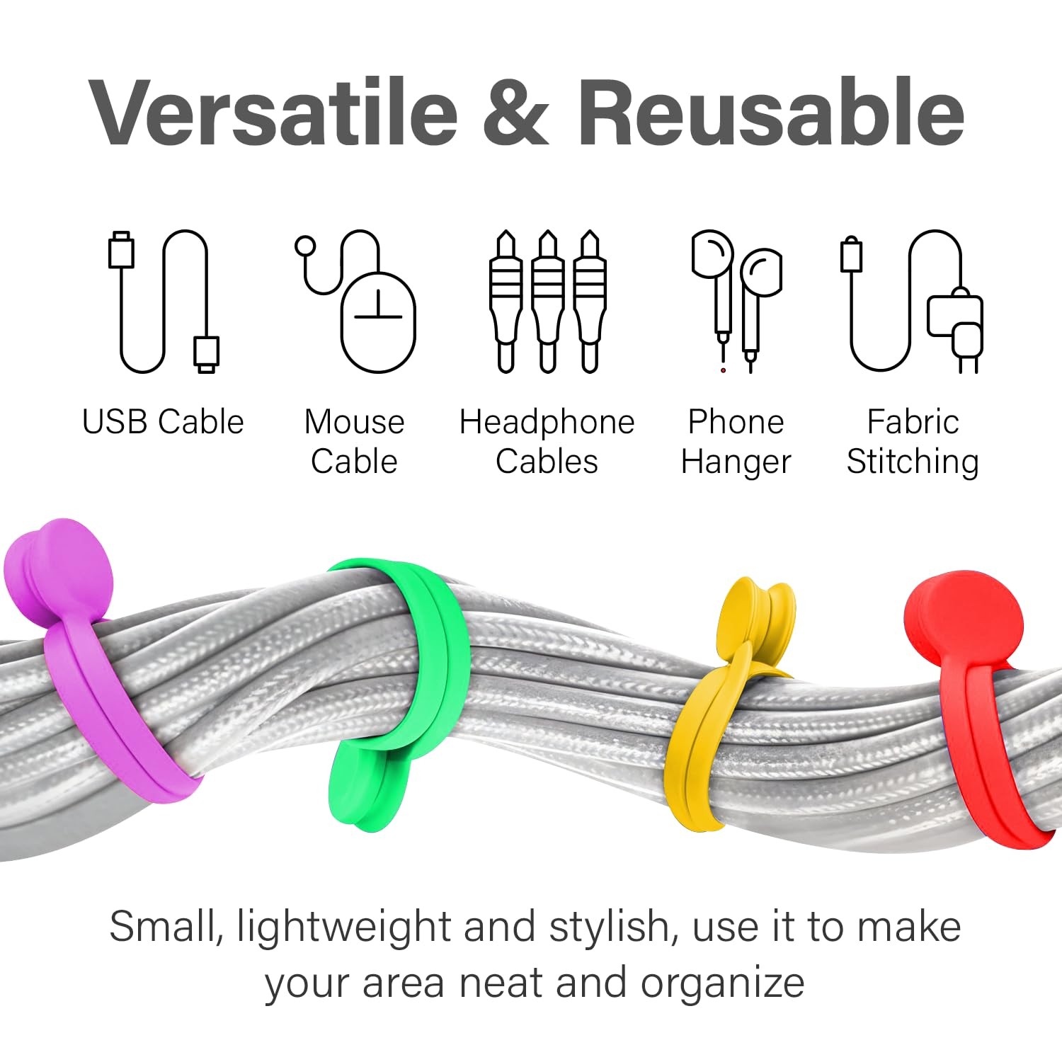 30-Pack Yellow, Blue, Red, Green, White, Black, Purple, Pink, Gray, Salmon