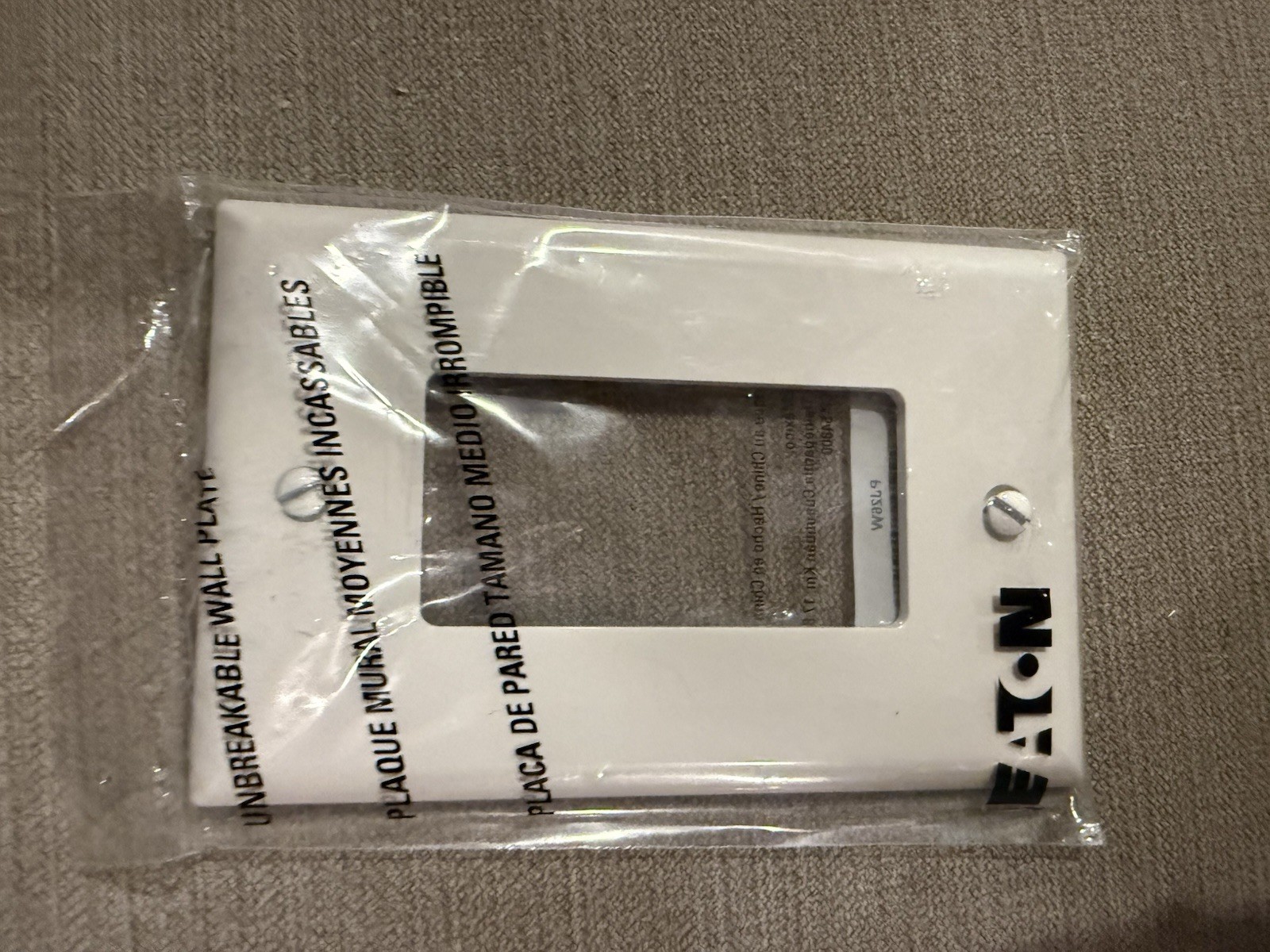 Lot Of 6 Eaton PJ26W White 1-Gang Decorator GFCI GFI Unbreakable Wallplate Cover