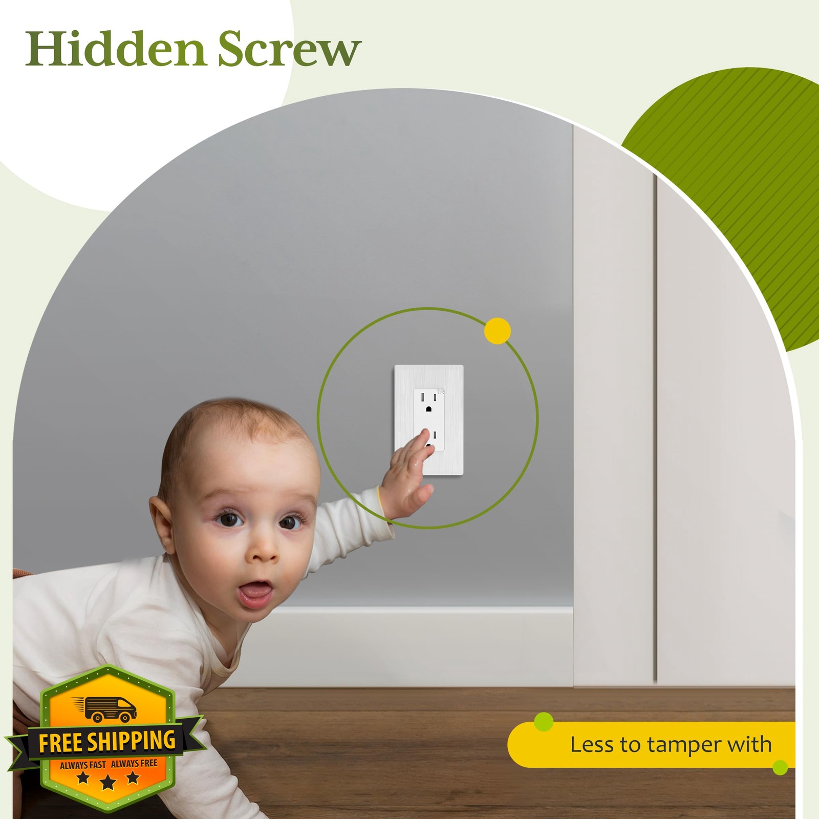 TG 1 Gang Brushed White Wall Plate