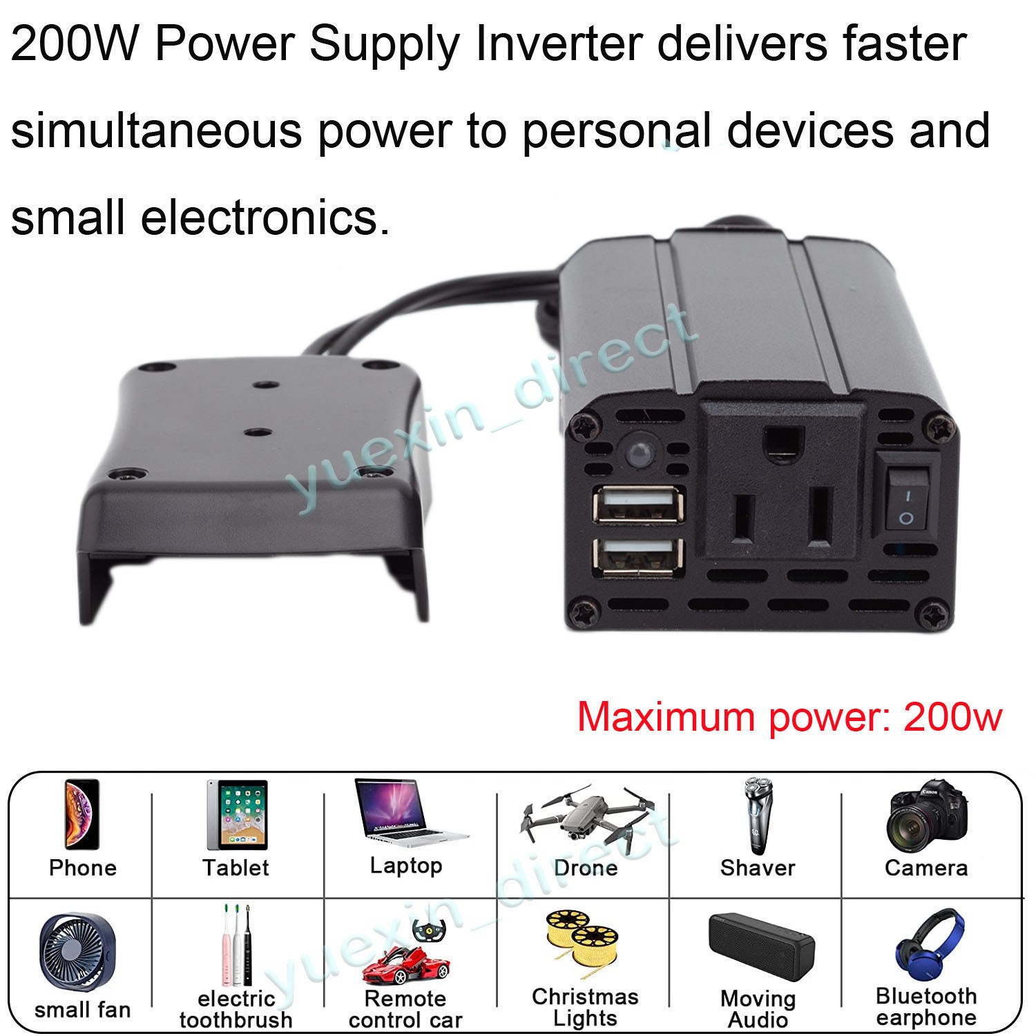 Power Inverter for Porter Cable/for Black Decker/for Stanley 20V Battery Operate